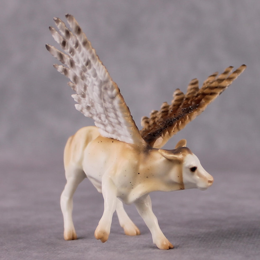 "Tyto" Secret Surprise Chip Drop: Superb Owl Sunday OOAK Deco Custom Cow Chip By Ashley Palmer