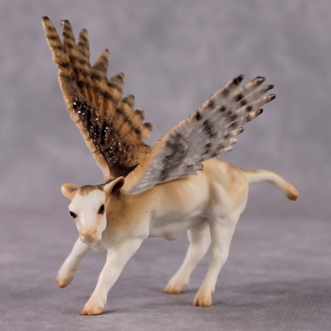 "Tyto" Secret Surprise Chip Drop: Superb Owl Sunday OOAK Deco Custom Cow Chip By Ashley Palmer