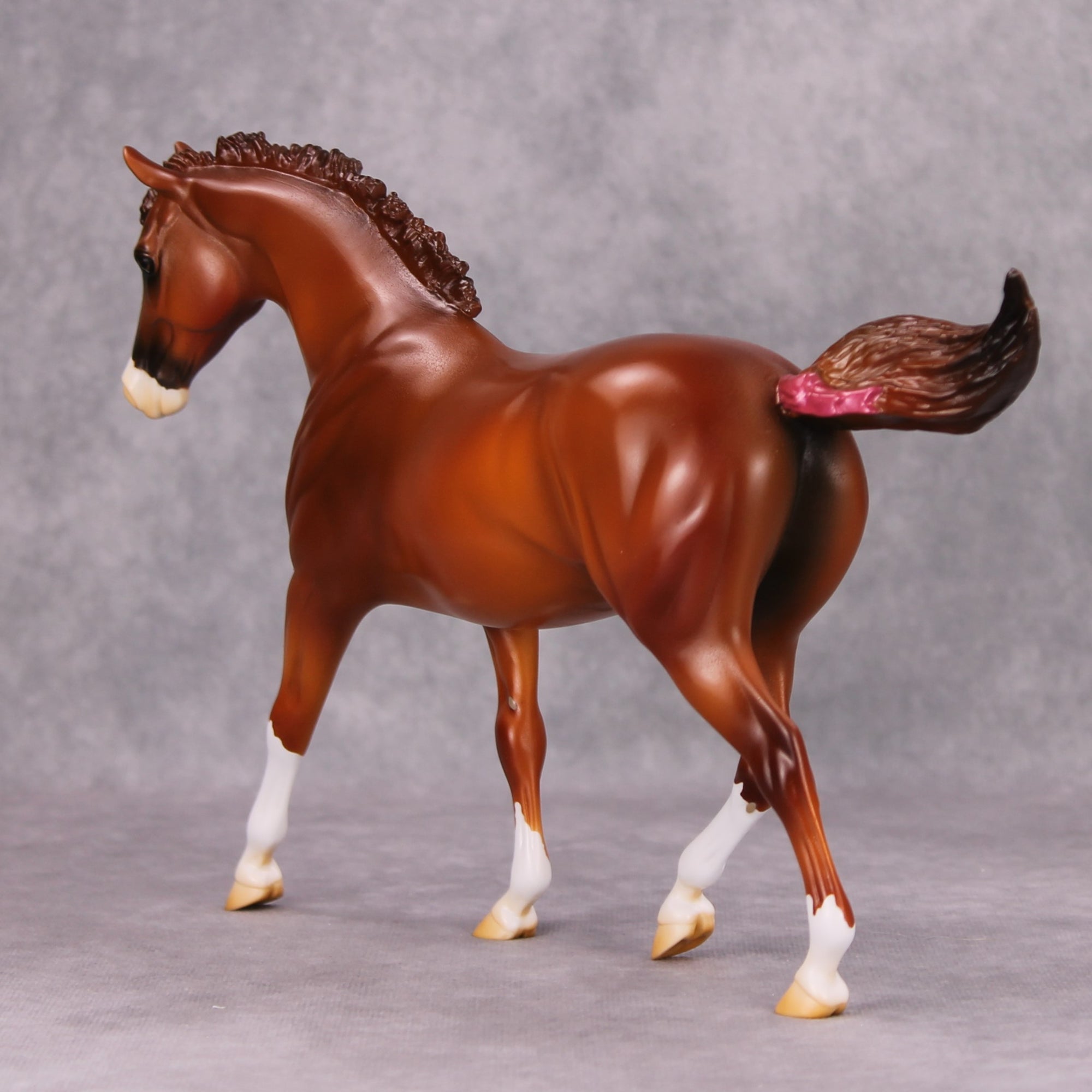 Cherry Chip OOAK Chestnut Custom Pony By Kenzie Williamson MM24 MHP Auction Piece