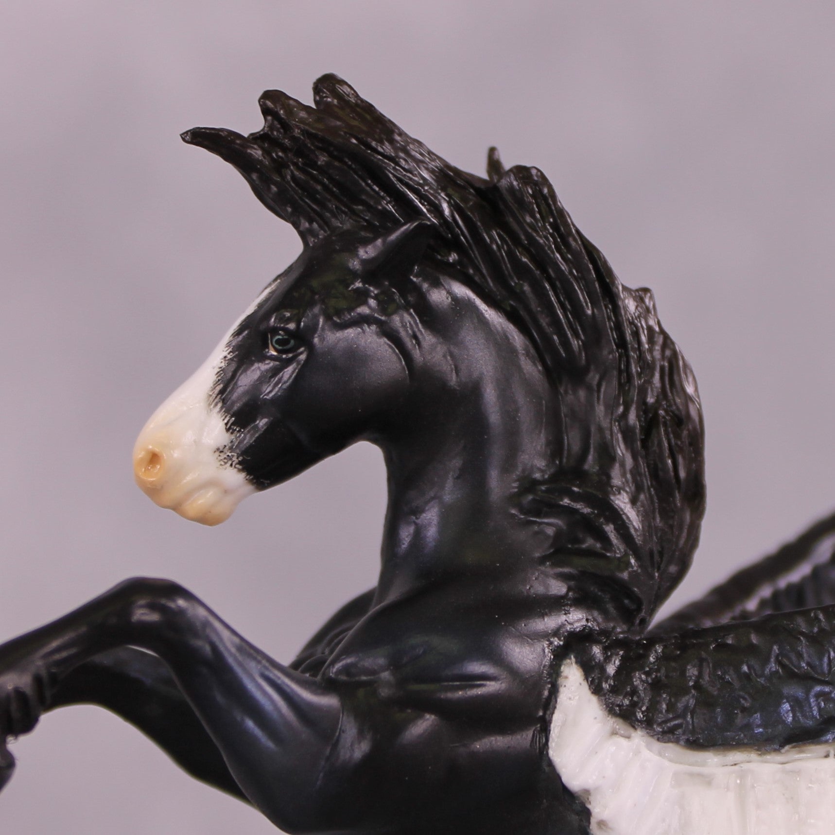 Nevermore OOAK EFCM Chip Rearing Horse By Kristen Cermele July GemStones Series