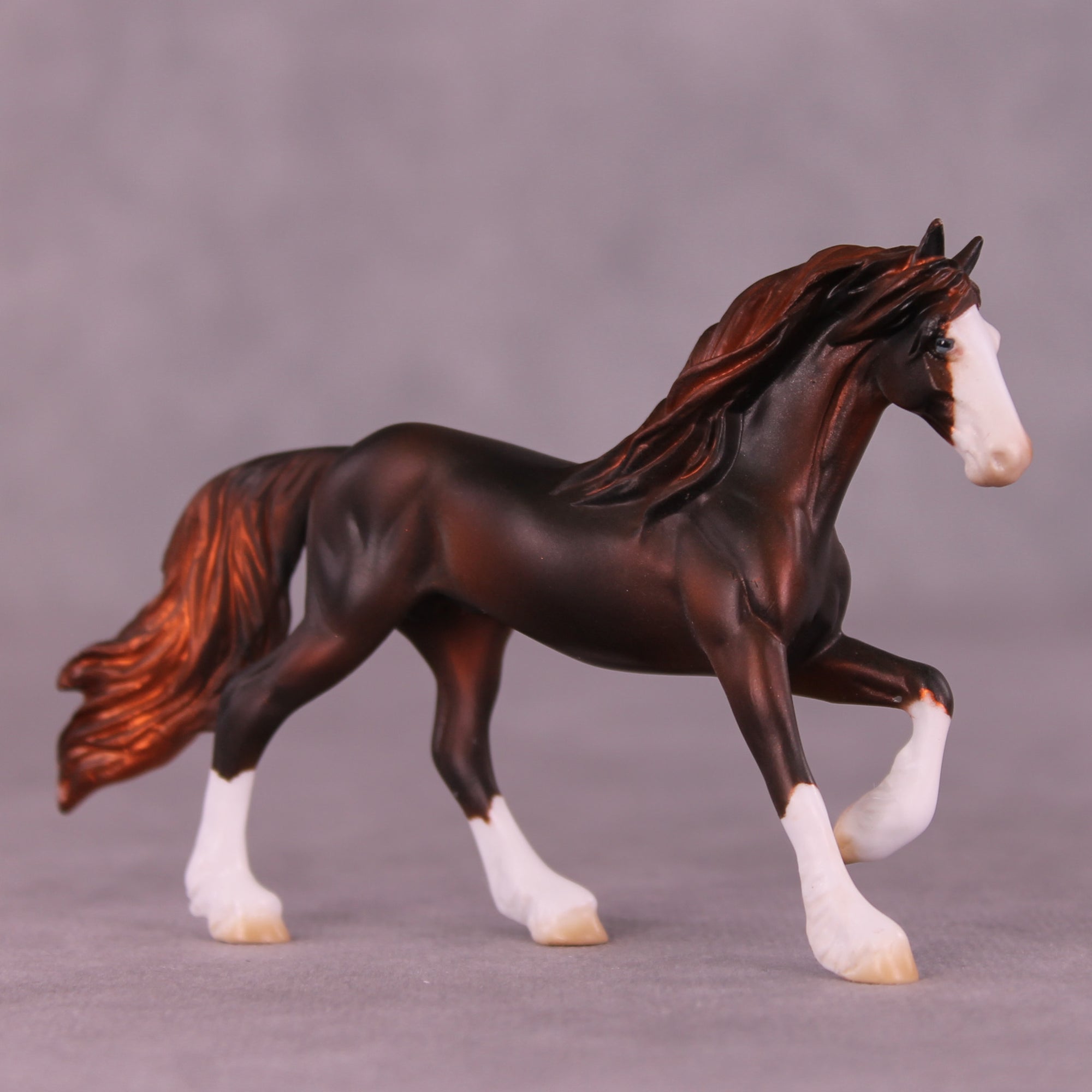 Heads Up OOAK Chip Friesian by Julie Keim LHS25