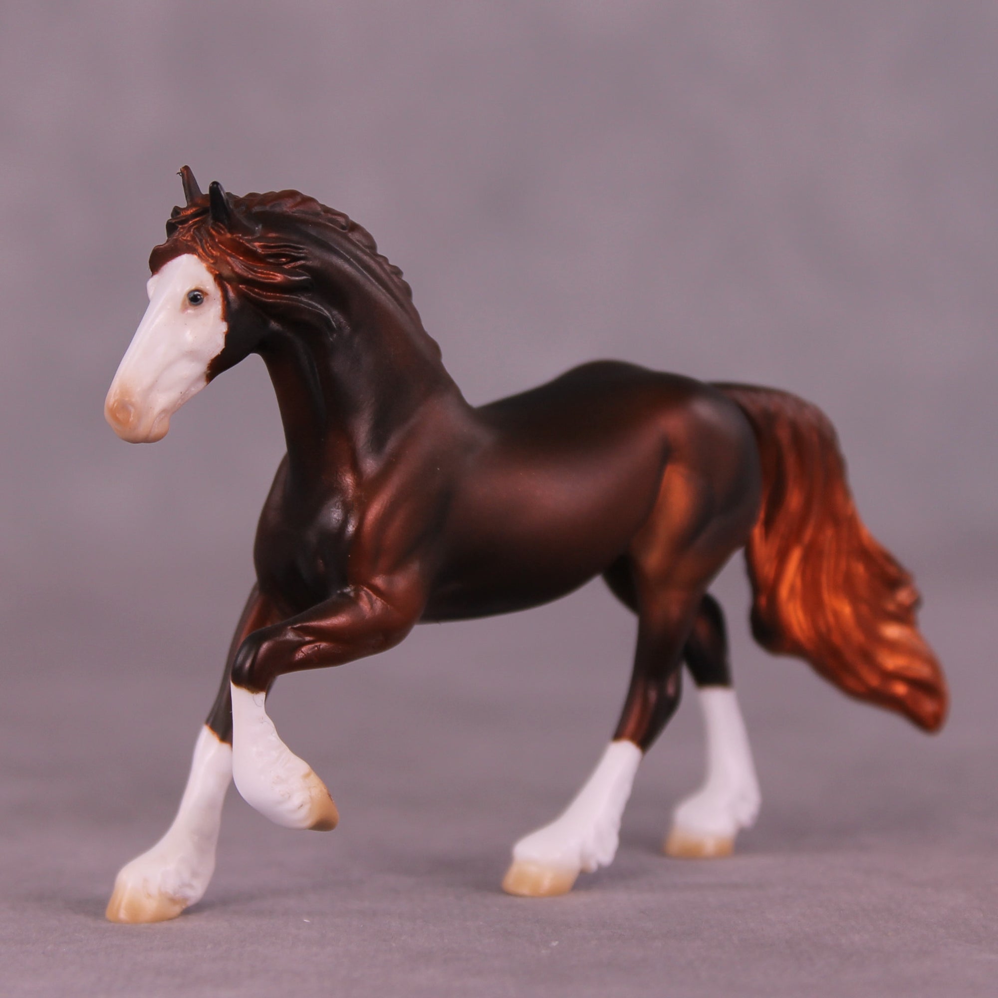 Heads Up OOAK Chip Friesian by Julie Keim LHS25