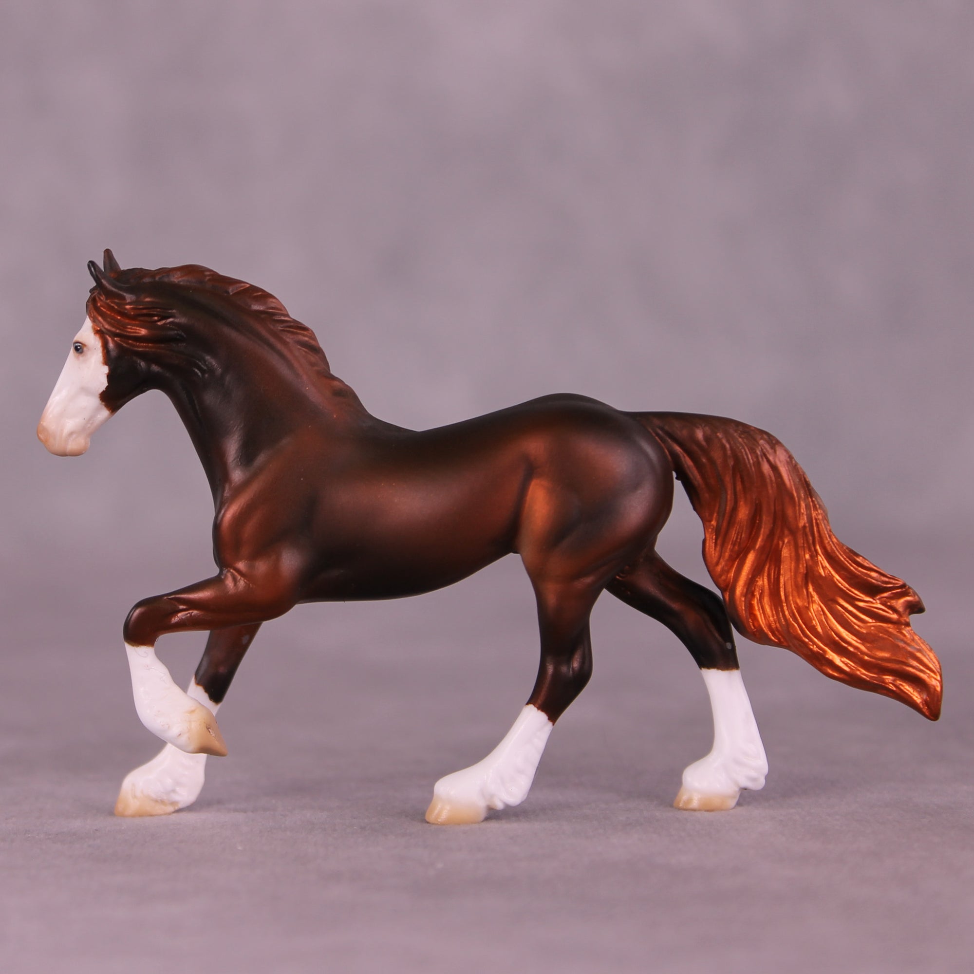Heads Up OOAK Chip Friesian by Julie Keim LHS25