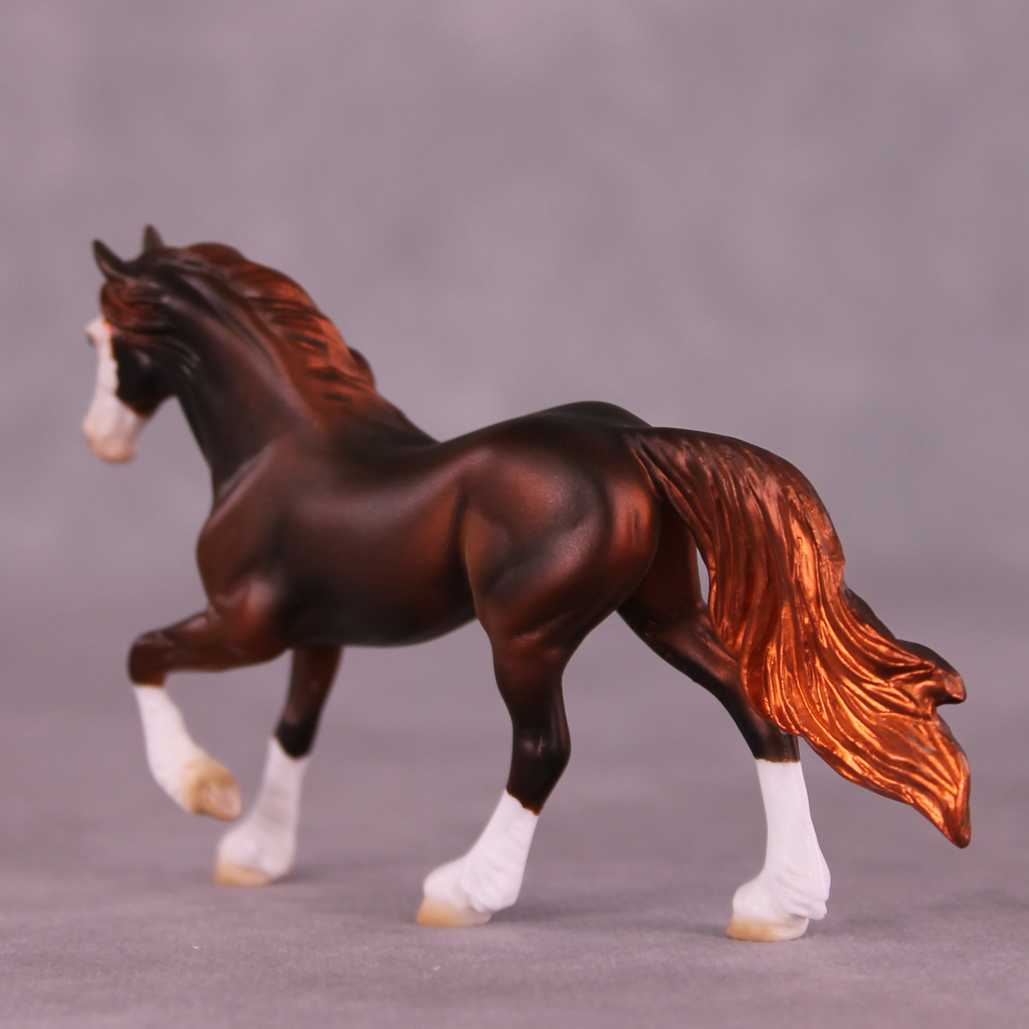 Heads Up OOAK Chip Friesian by Julie Keim LHS25