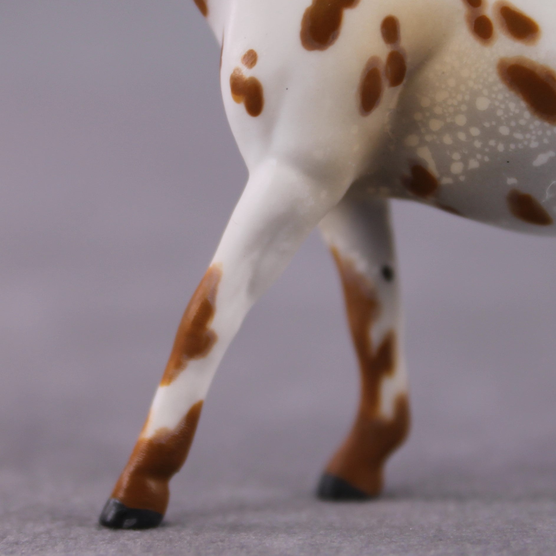 "Polar Plunge" OOAK Chestnut Leopard Appy W/ Halo Spots Pony Chip By Guest Artist Kristen Cermele