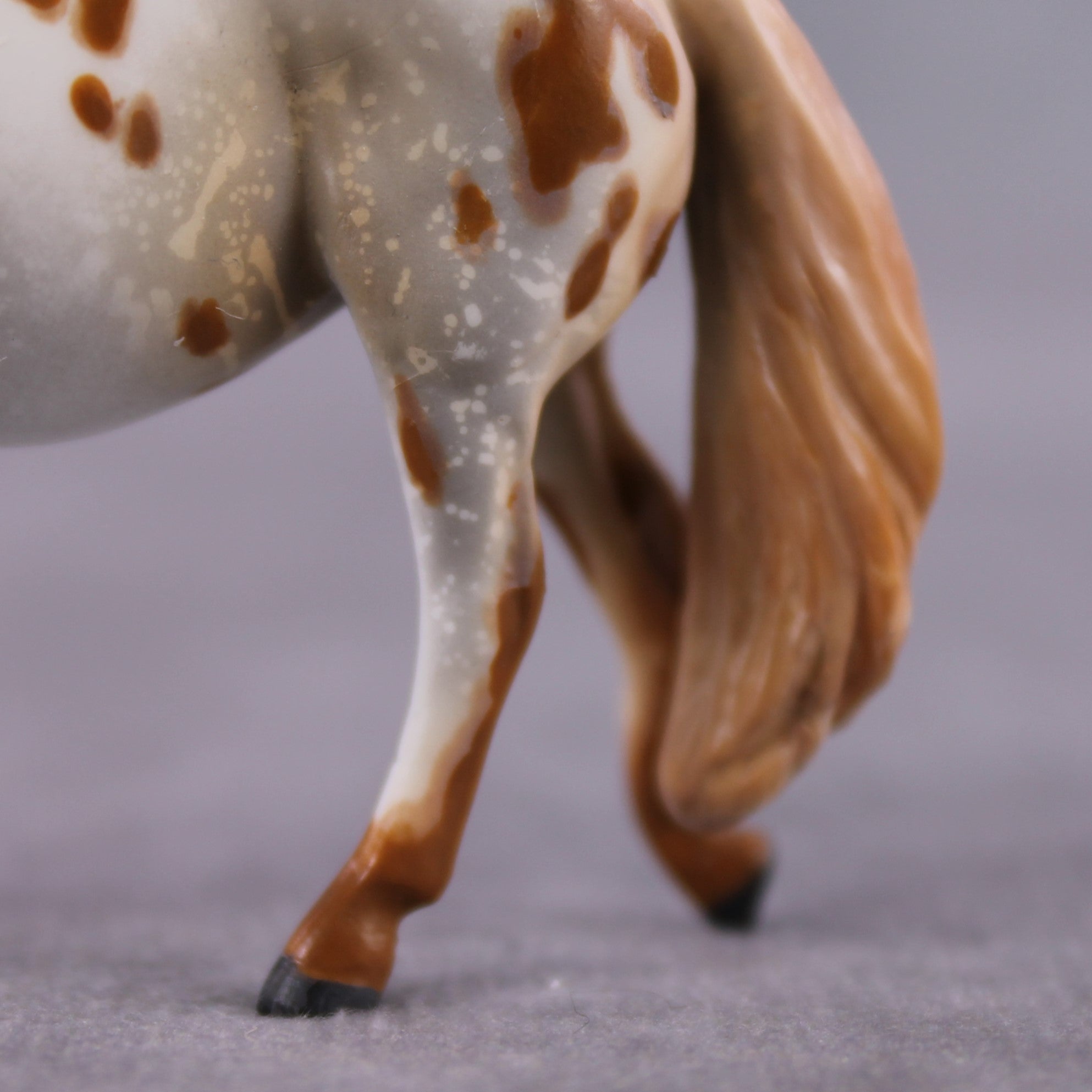 "Polar Plunge" OOAK Chestnut Leopard Appy W/ Halo Spots Pony Chip By Guest Artist Kristen Cermele