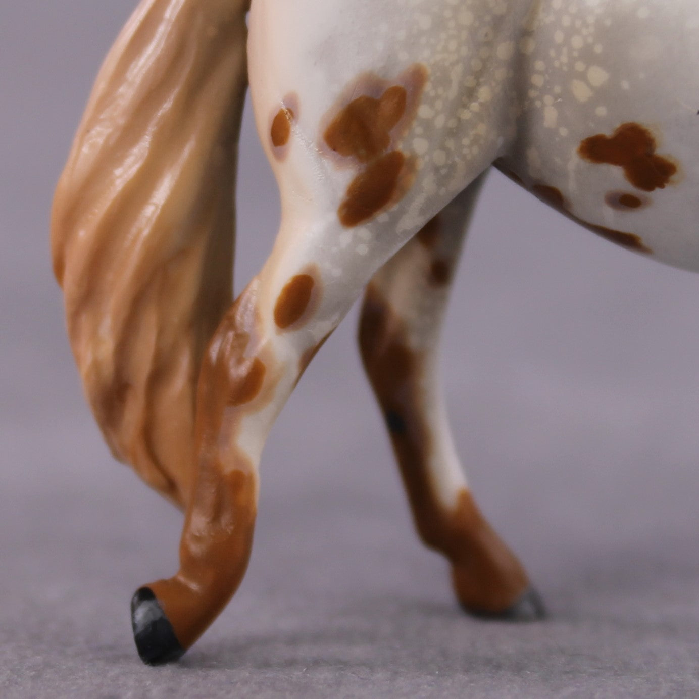 "Polar Plunge" OOAK Chestnut Leopard Appy W/ Halo Spots Pony Chip By Guest Artist Kristen Cermele