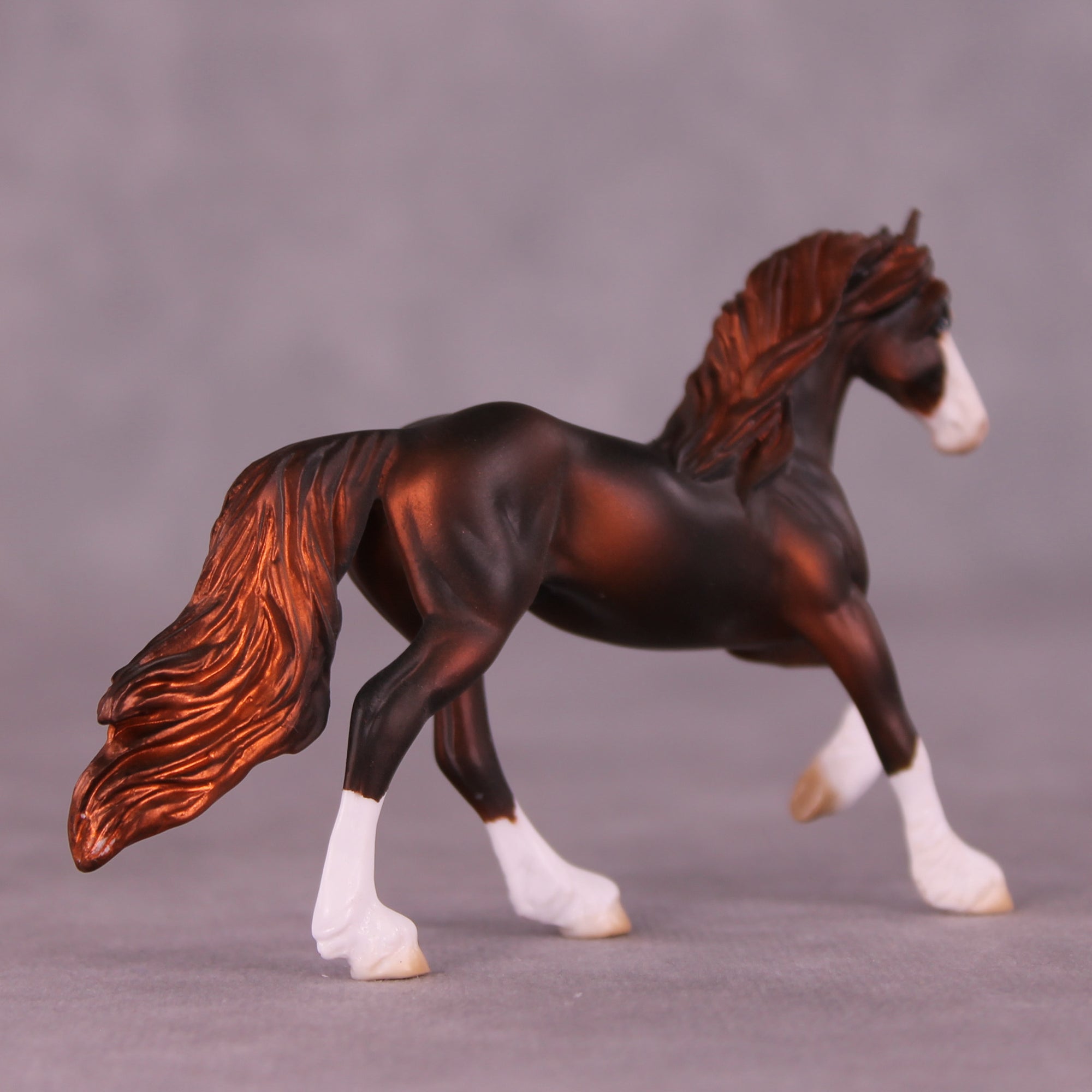 Heads Up OOAK Chip Friesian by Julie Keim LHS25
