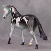 PREVIEW LISTING ONLY Ebeneezer Schmooze OOAK Green Purple Tobiano Deco Pony By Jamie Adamson MM24