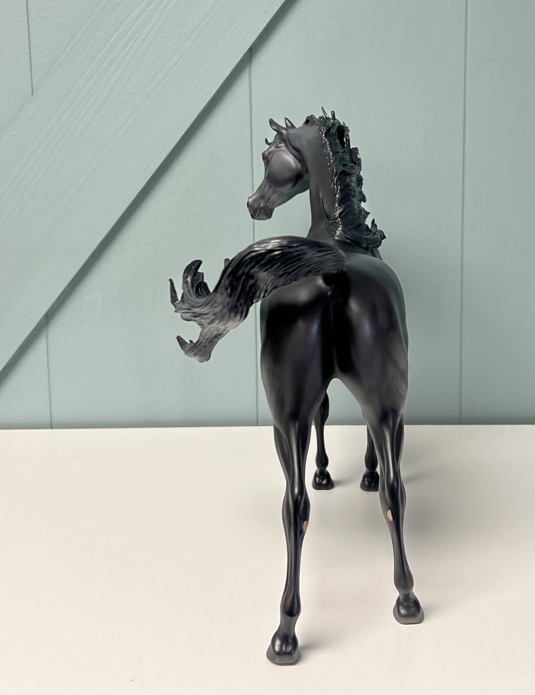 Madagascar OOAK Dappled Black Custom Arabian By Caroline Boydston - Best Offer 5/21/24