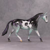 PREVIEW LISTING ONLY Ebeneezer Schmooze OOAK Green Purple Tobiano Deco Pony By Jamie Adamson MM24