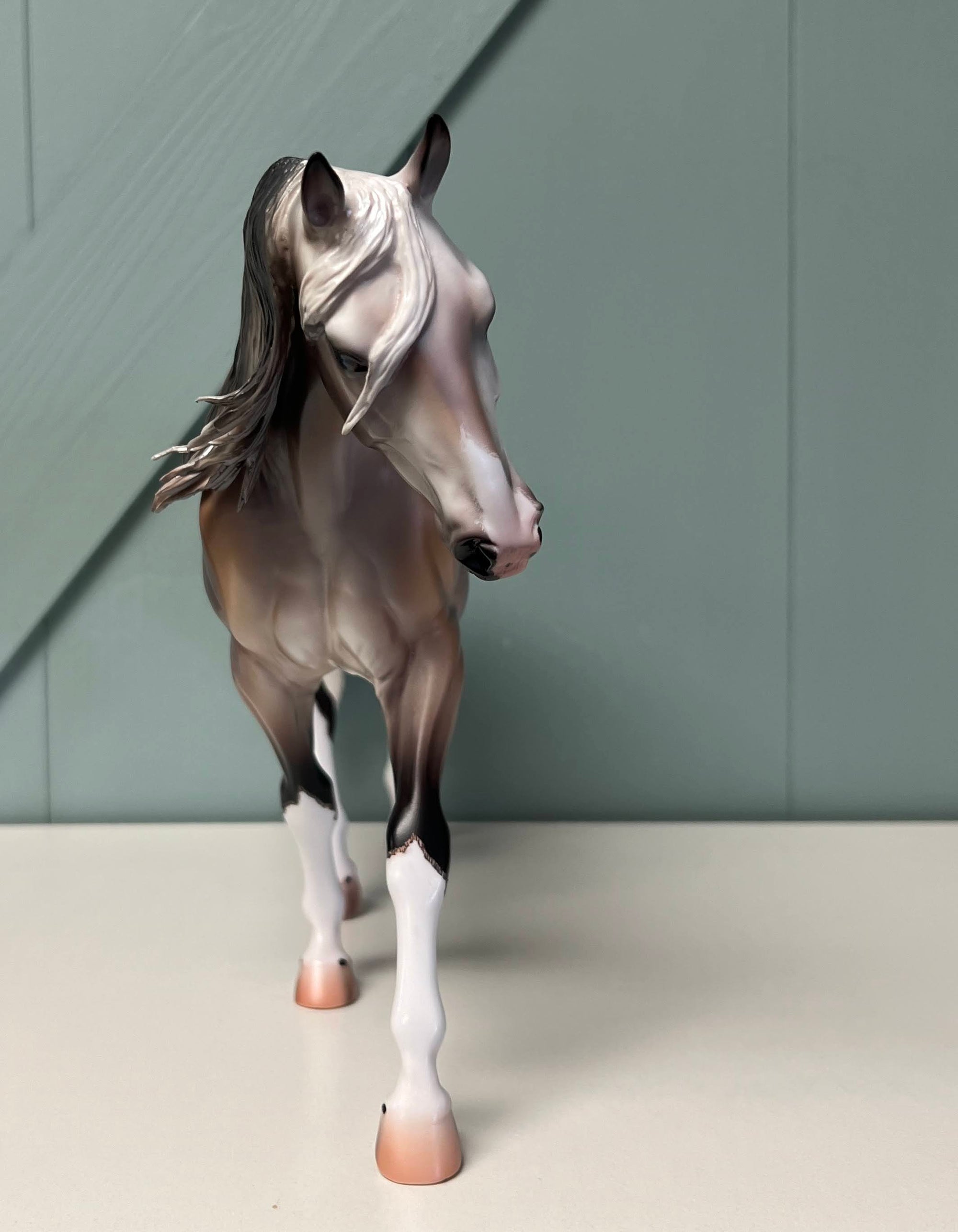 Axel OOAK Dappled Bay Roan Custom Irish Draught By Caroline Boydston - Best Offer 5/21/24