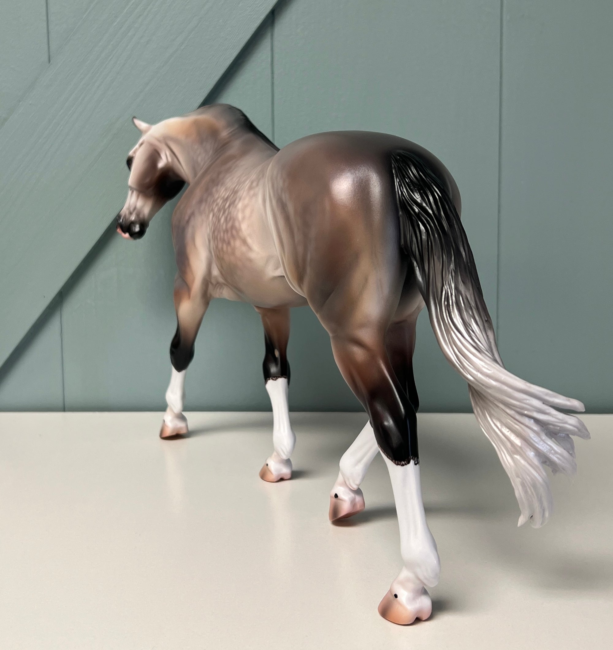 Axel OOAK Dappled Bay Roan Custom Irish Draught By Caroline Boydston - Best Offer 5/21/24