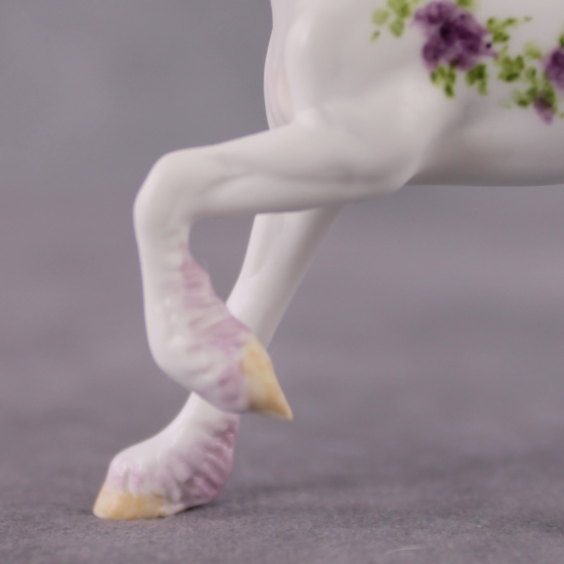 "Reine Des Violettes Roses" OOAK Violet Rose Deco Friesian Chip By Andrea Thompson