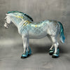 SAMPLE Ouroboros Blue Green Pangare with Gold Leaf Accents Heavy Draft Mare By Ellen Robbins  SS824