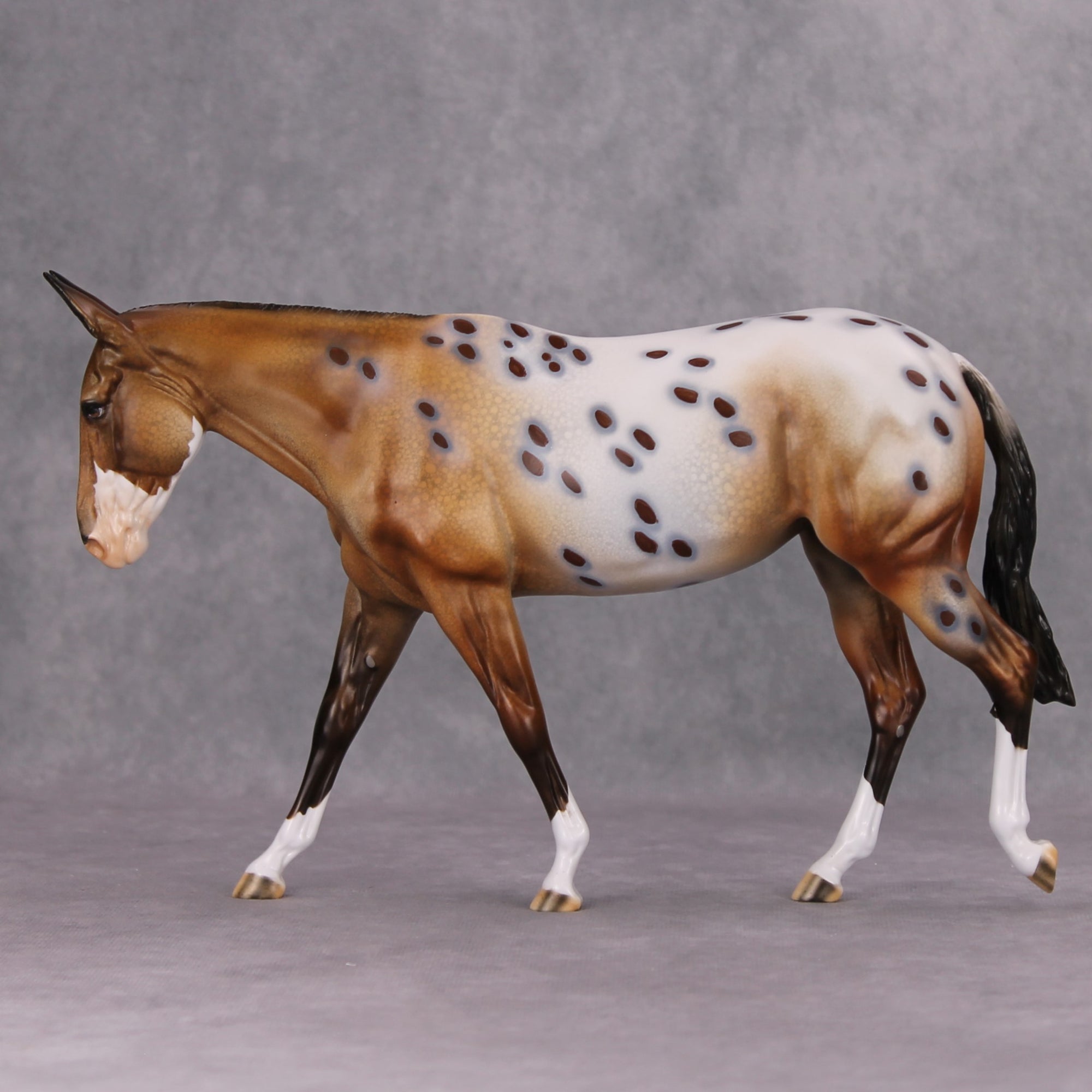 Pyrite Cowgirl OOAK Bay Appaloosa Mule By Dawn Quick MM24