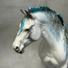 SAMPLE Ouroboros Blue Green Pangare with Gold Leaf Accents Heavy Draft Mare By Ellen Robbins  SS824