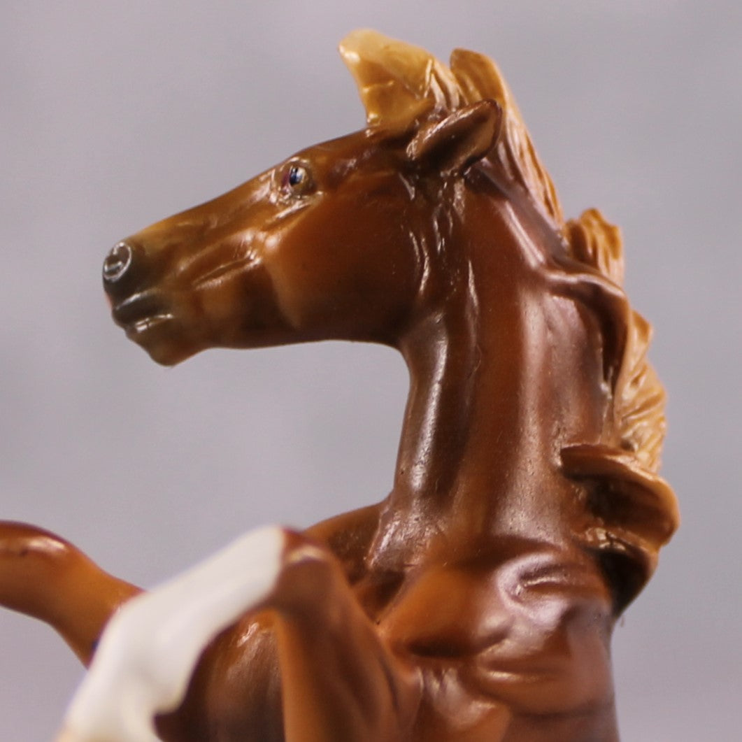 "Cardamom" OOAK Chestnut W/ Socks Rearing Chip By Guest Artist Mindy Berg