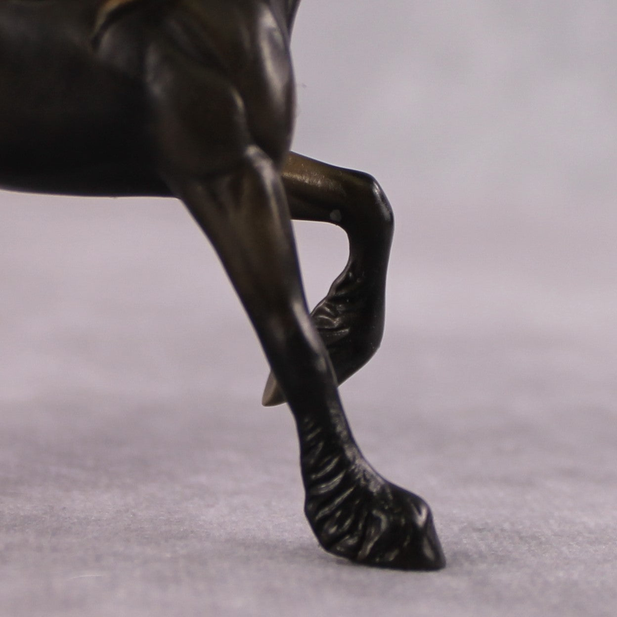 "Carne" OOAK Sunburnt Black Friesian Chip By Guest Artist Mindy Berg