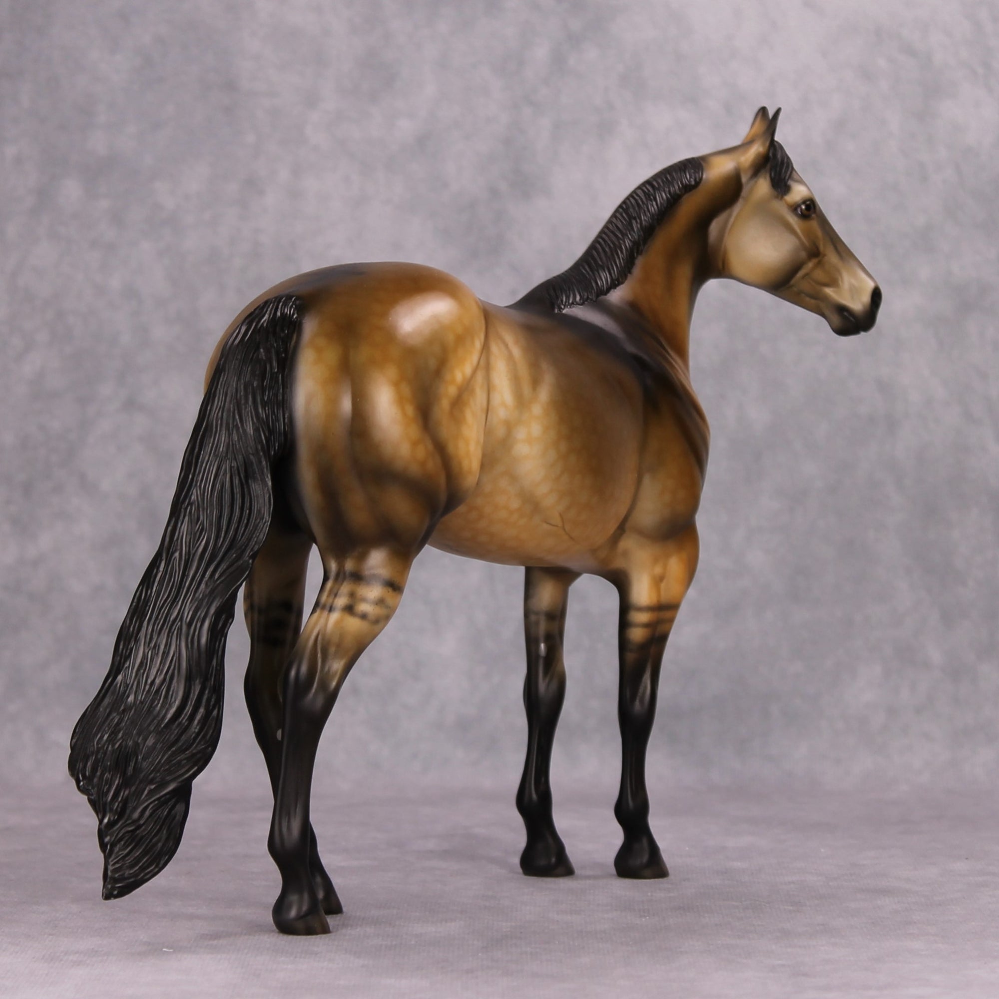 Dun Enough OOAK Dappled Buckskin ISH By Dawn Quick MM24