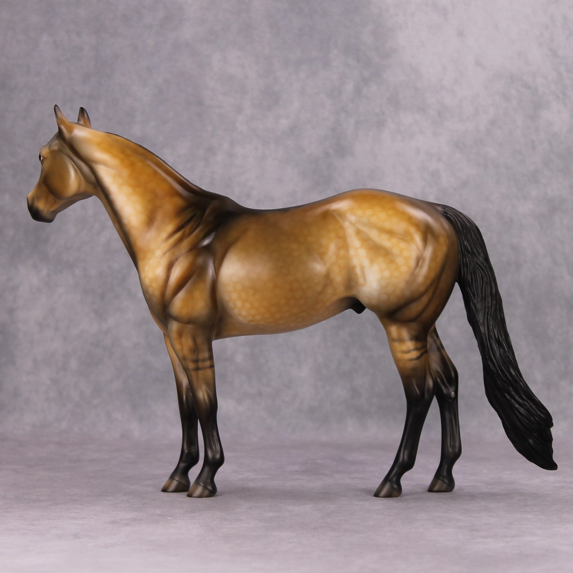 Dun Enough OOAK Dappled Buckskin ISH By Dawn Quick MM24