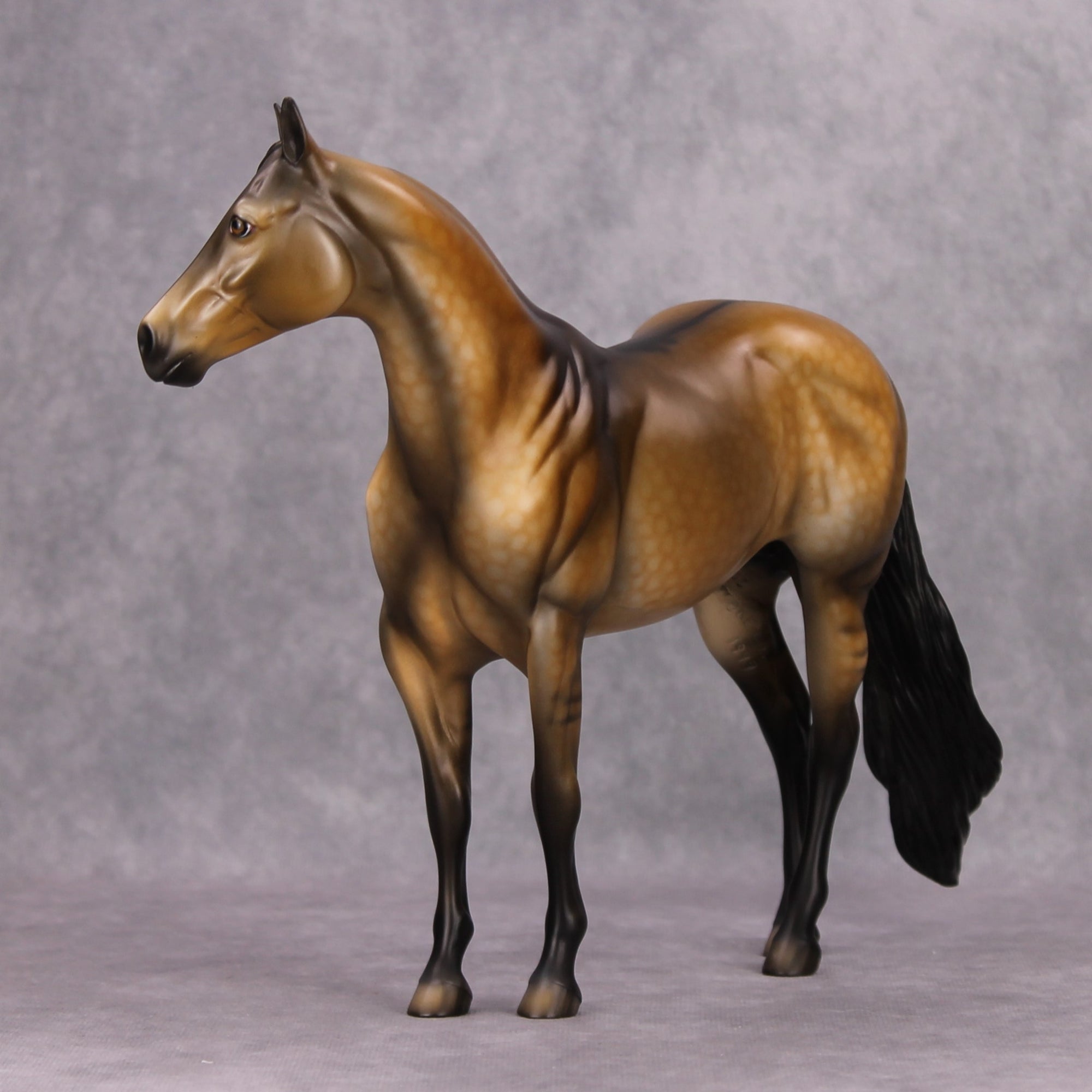 Dun Enough OOAK Dappled Buckskin ISH By Dawn Quick MM24