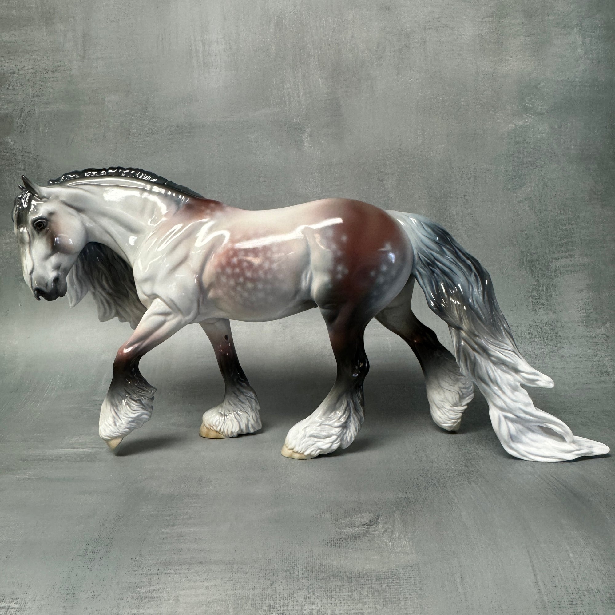 SAMPLE Nouveaux (Realistic) Dappled Rose Grey Custom Irish Cob By Jess Hamill - SS824