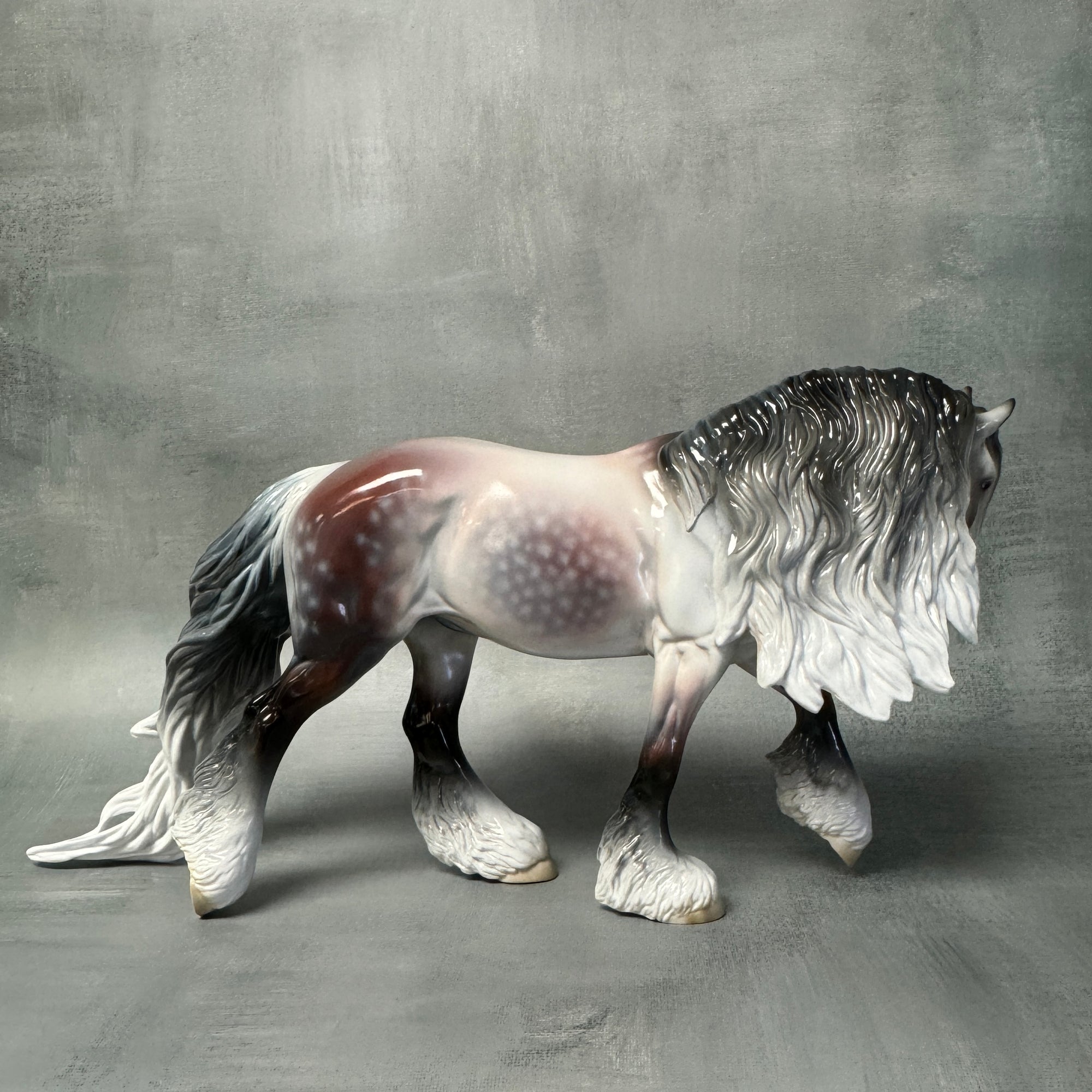 SAMPLE Nouveaux (Realistic) Dappled Rose Grey Custom Irish Cob By Jess Hamill - SS824