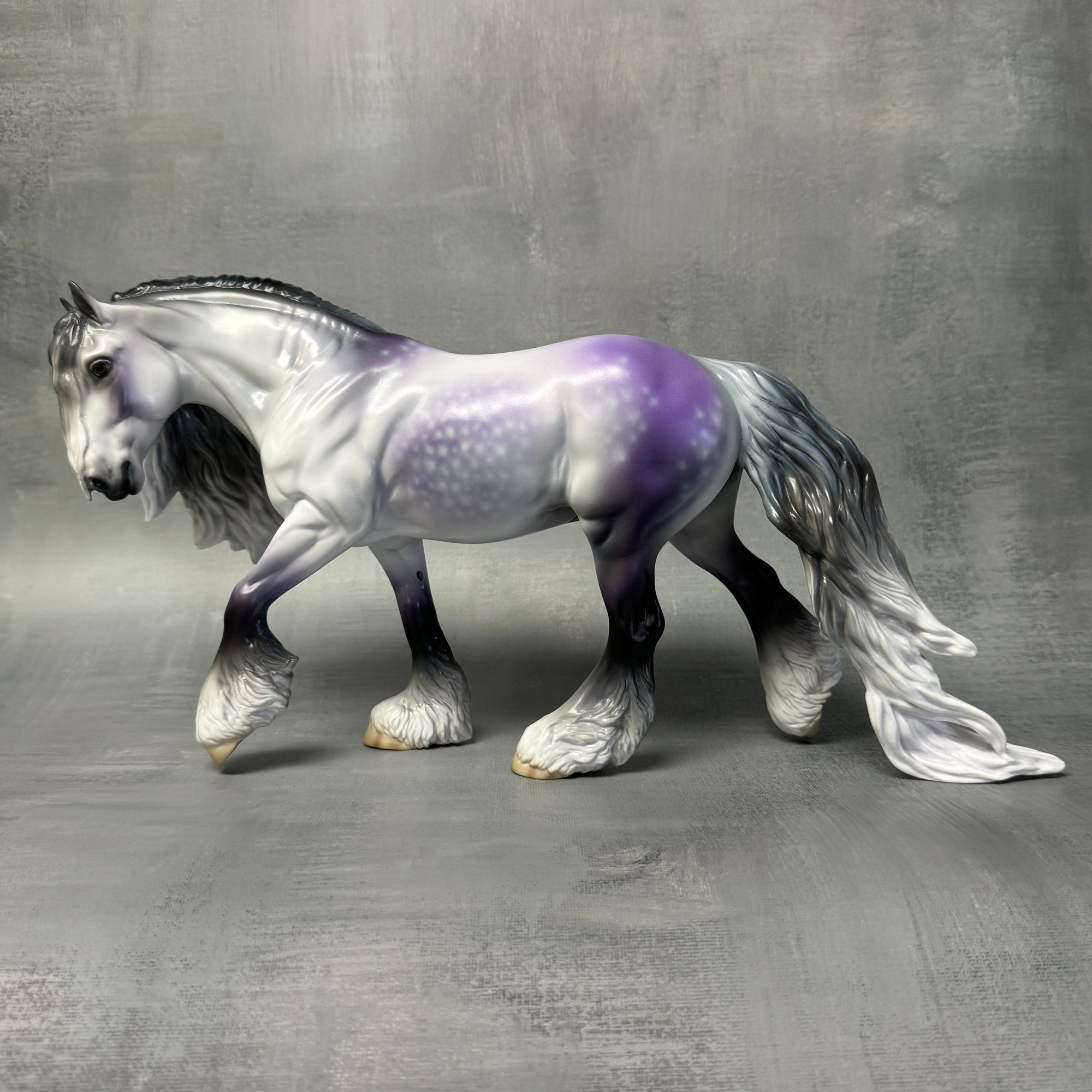 SAMPLE Nouveaux (Decorator) Dappled Lavender Grey Custom Irish Cob By Jess Hamill - SS824