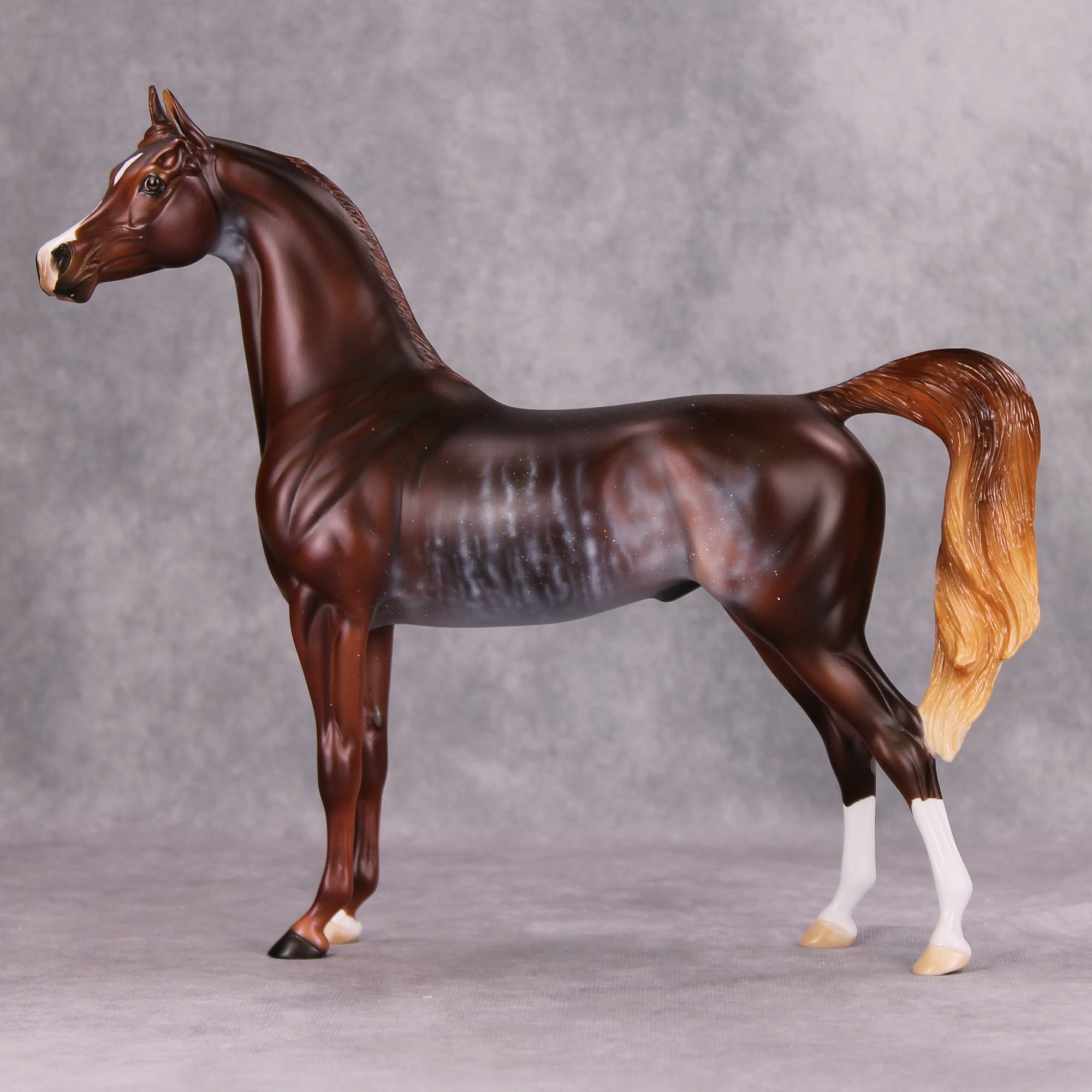Autumn Chill OOAK Chestnut Rabicano Arabian By Ellen Robbins MM24 MHP Auction Piece