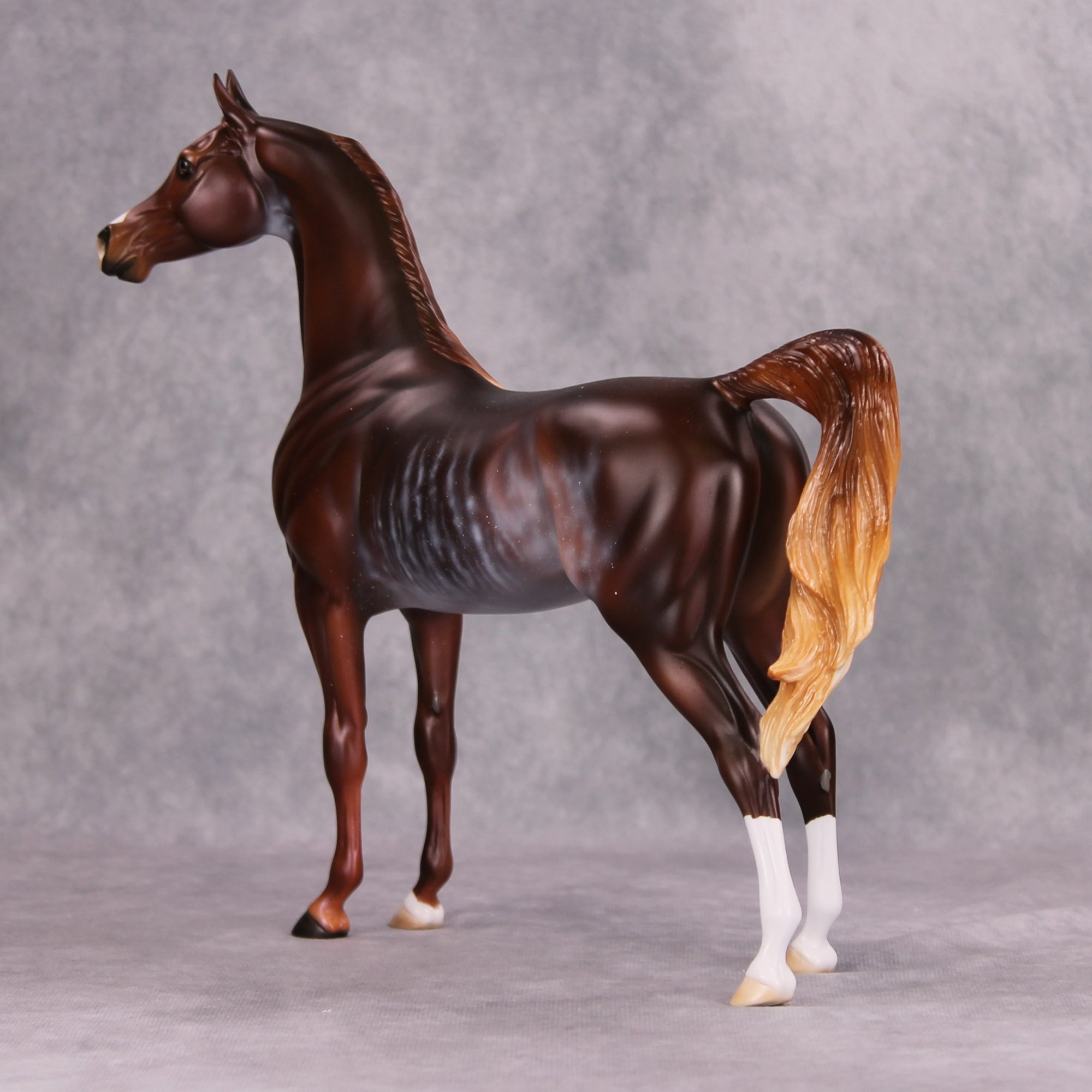 Autumn Chill OOAK Chestnut Rabicano Arabian By Ellen Robbins MM24 MHP Auction Piece