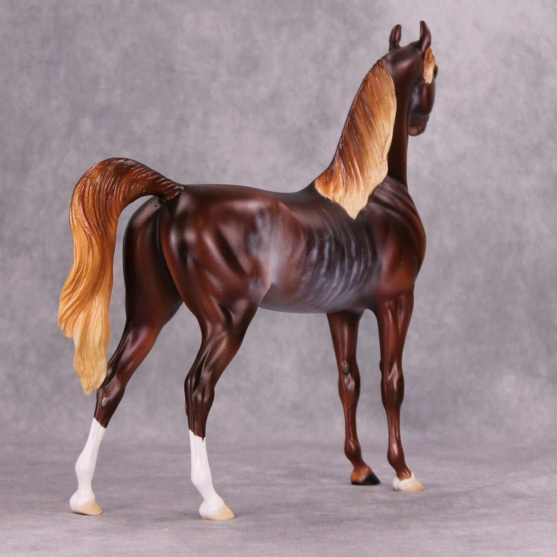 Autumn Chill OOAK Chestnut Rabicano Arabian By Ellen Robbins MM24 MHP Auction Piece