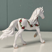 Remembrance Roses OOAK Deco White w/ Rose Vines Friesian Chip By Andrea Thomason End Of Month May SS524