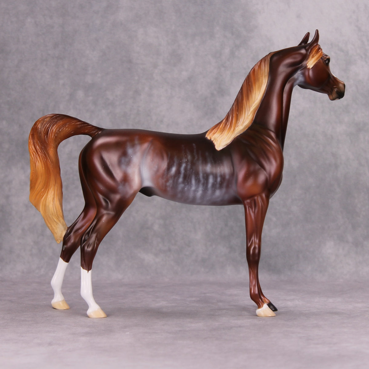 Autumn Chill OOAK Chestnut Rabicano Arabian By Ellen Robbins MM24 MHP Auction Piece