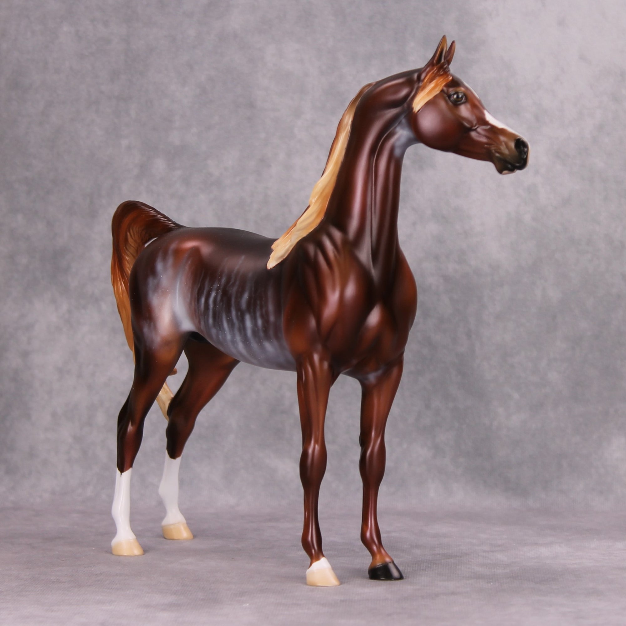 Autumn Chill OOAK Chestnut Rabicano Arabian By Ellen Robbins MM24 MHP Auction Piece