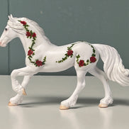 Remembrance Roses OOAK Deco White w/ Rose Vines Friesian Chip By Andrea Thomason End Of Month May SS524