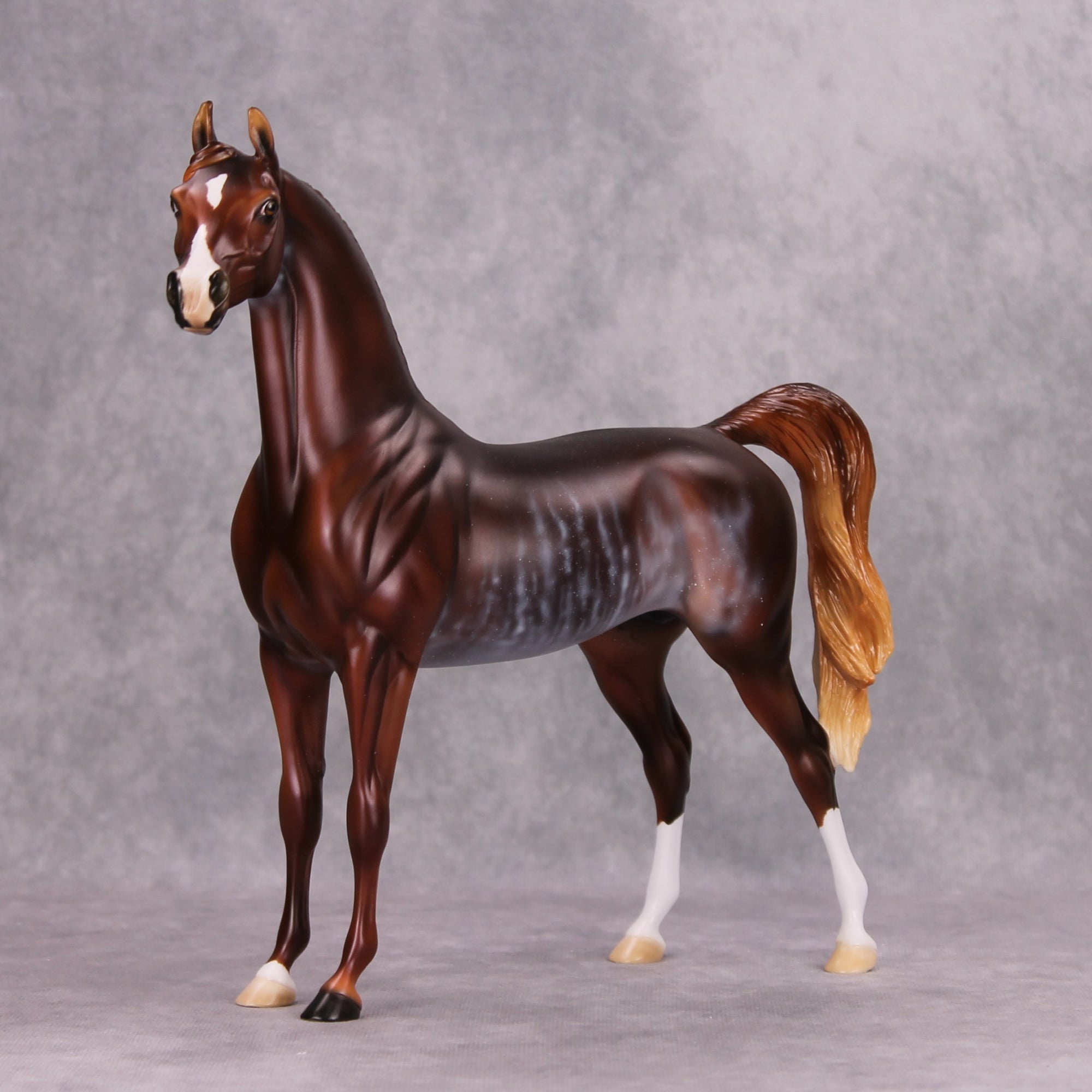 Autumn Chill OOAK Chestnut Rabicano Arabian By Ellen Robbins MM24 MHP Auction Piece