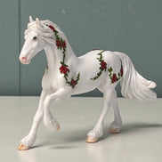 Remembrance Roses OOAK Deco White w/ Rose Vines Friesian Chip By Andrea Thomason End Of Month May SS524