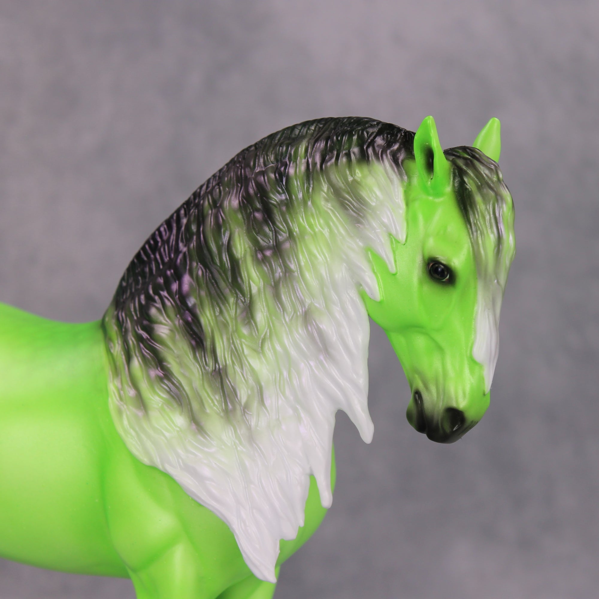 Elphabio OOAK Dappled Lime Fluorescent Green Andalusian By Ellen Robbins MM24 MHP Auction