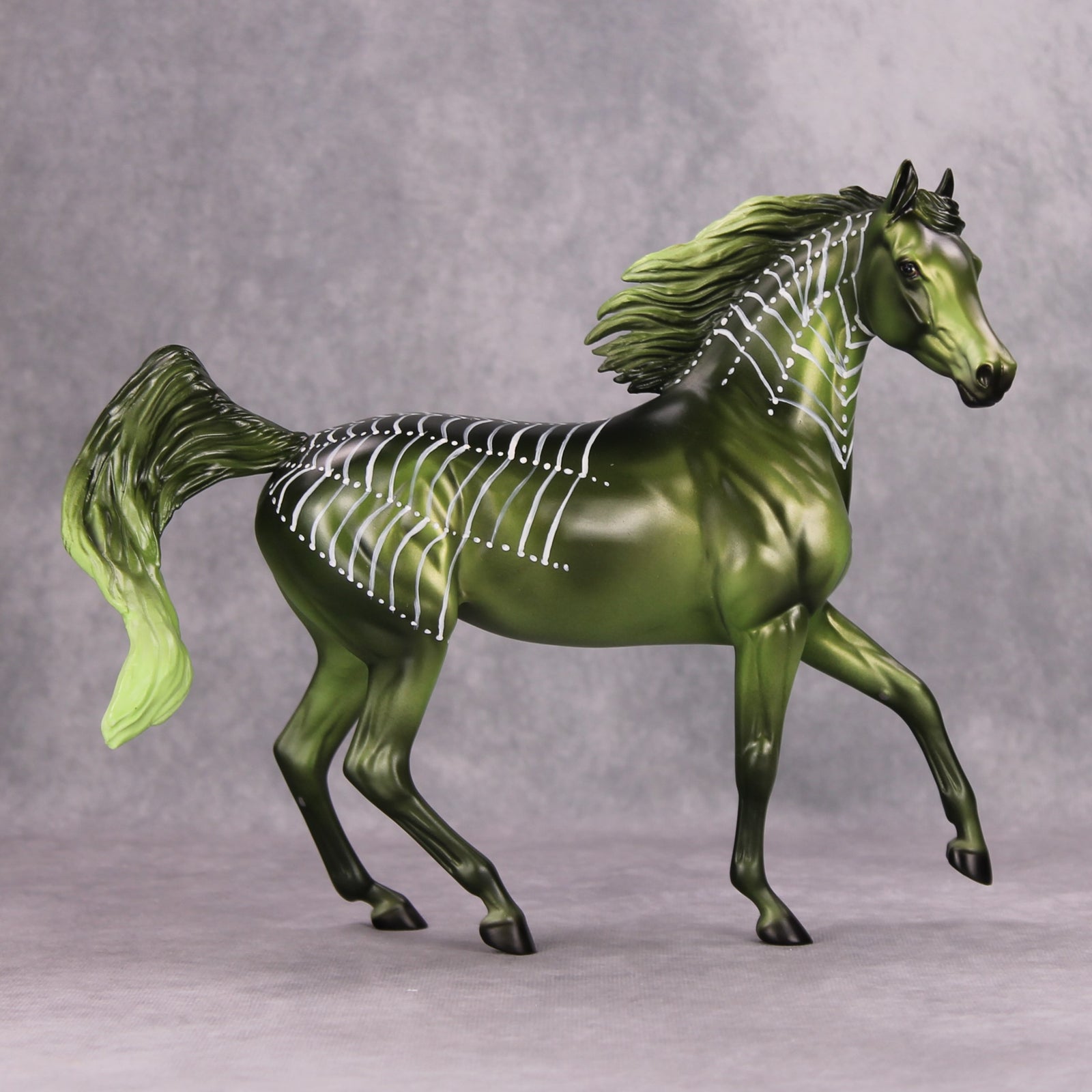 Speeder OOAK Deco Green Spider Arab Mare by Dawn Quick MM24