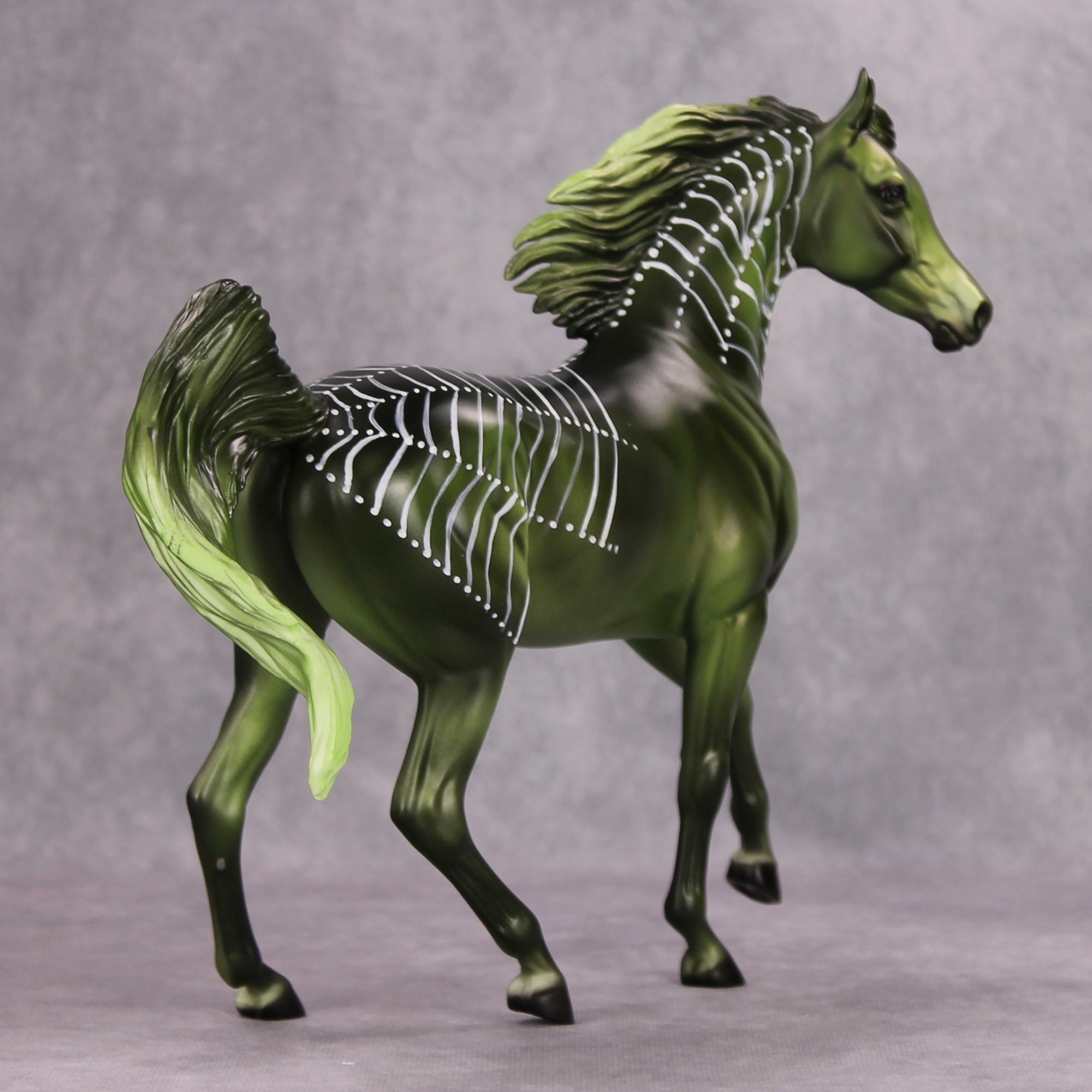 Speeder OOAK Deco Green Spider Arab Mare by Dawn Quick MM24