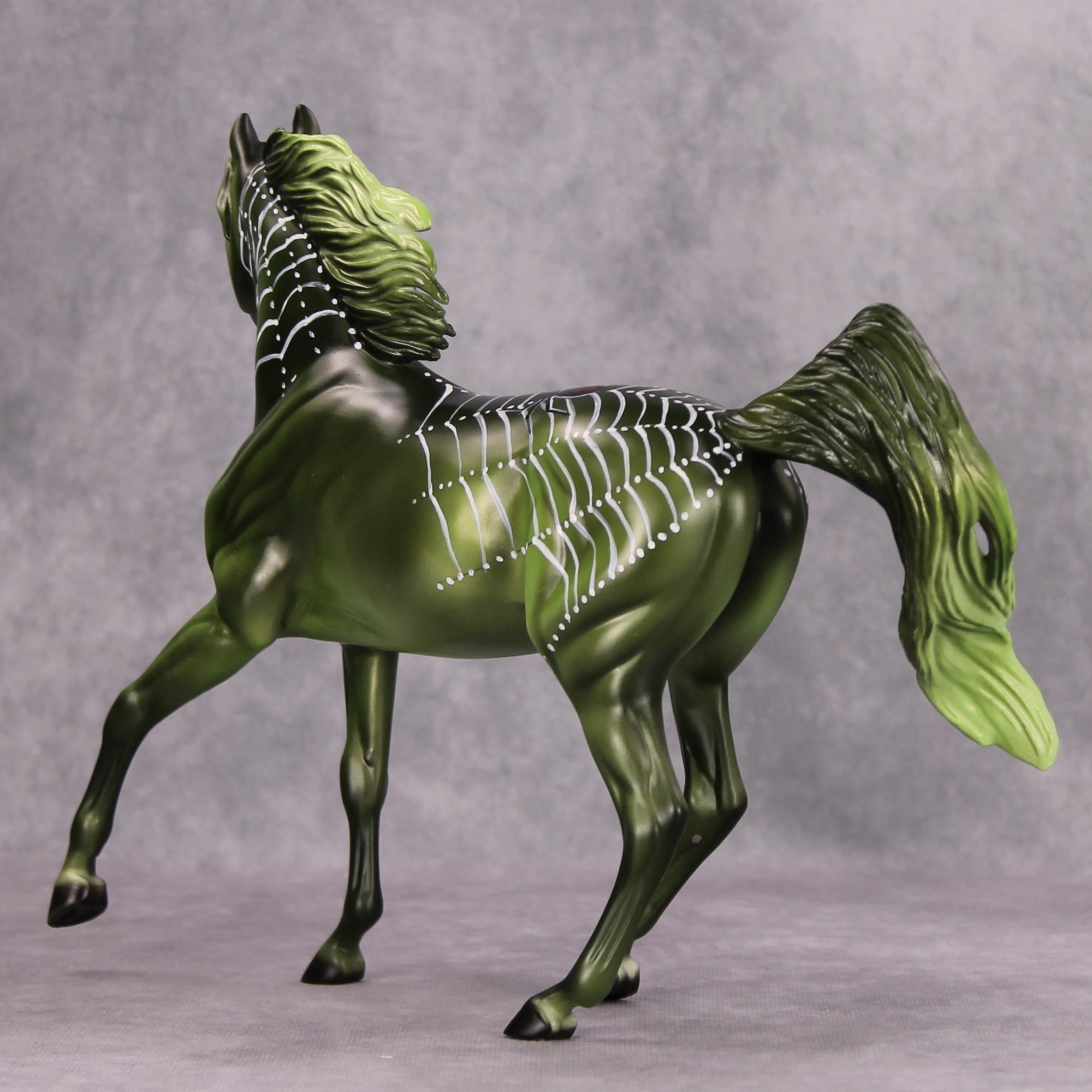 Speeder OOAK Deco Green Spider Arab Mare by Dawn Quick MM24