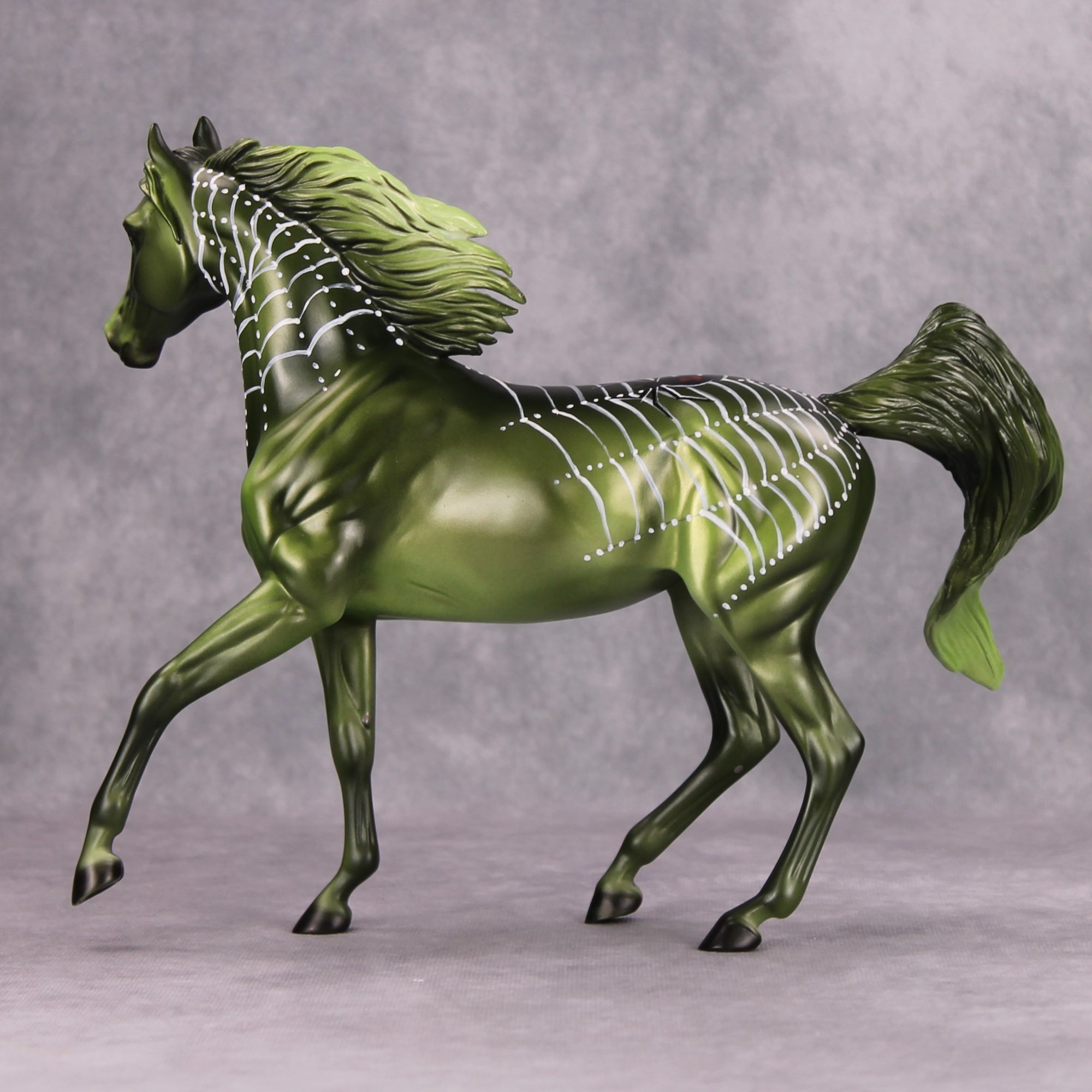 Speeder OOAK Deco Green Spider Arab Mare by Dawn Quick MM24