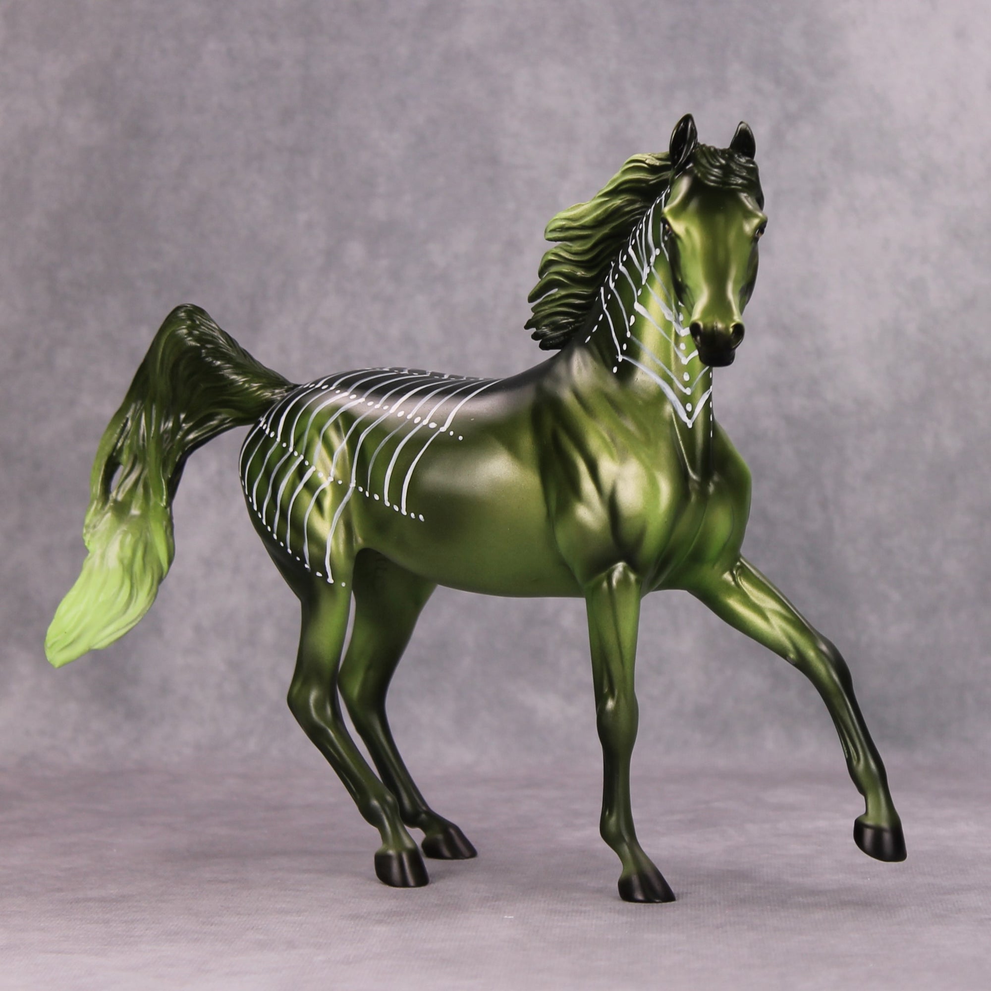 Speeder OOAK Deco Green Spider Arab Mare by Dawn Quick MM24