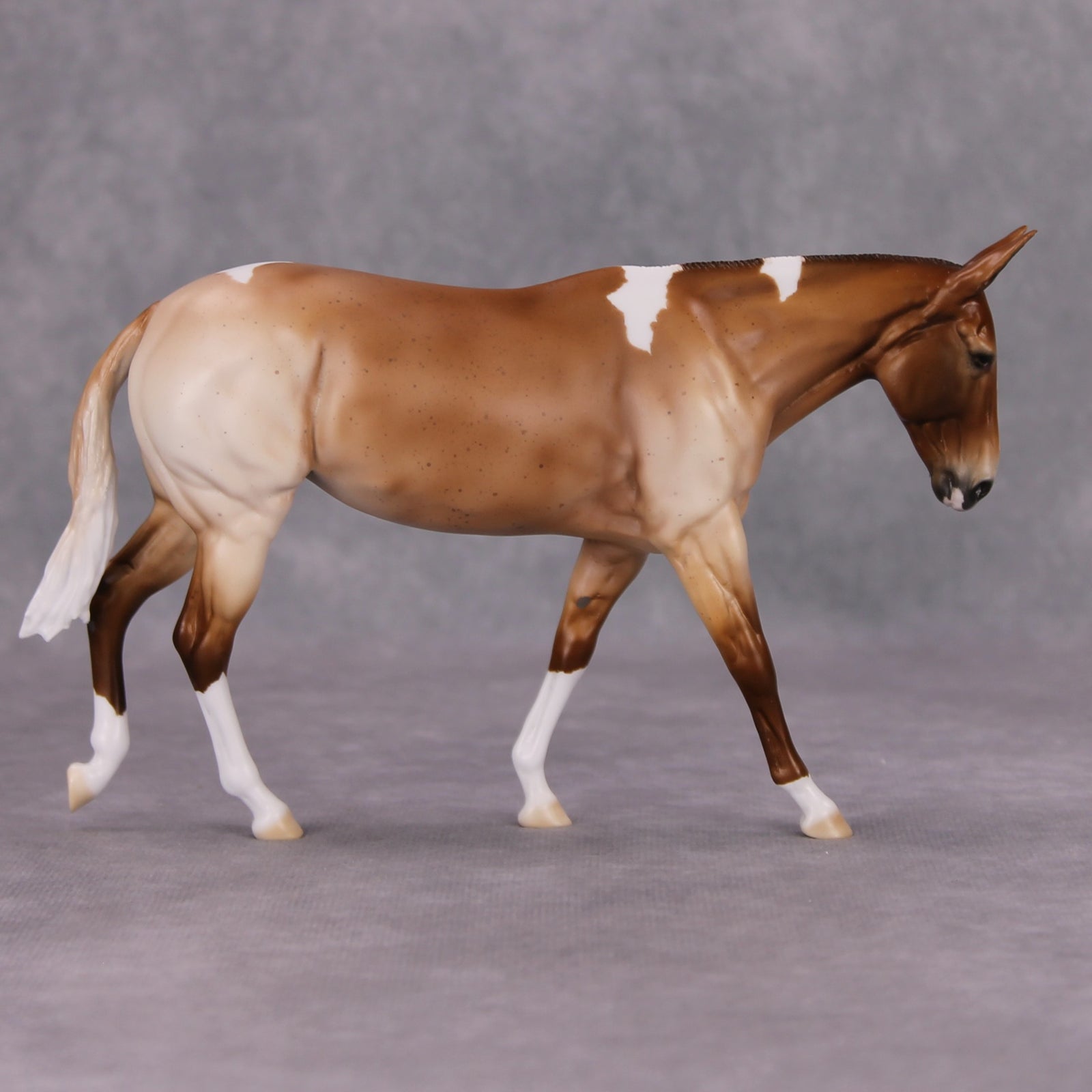 Cayenne OOAK Red Roan Pinto Pebble Mule By Ellen Robbins MM24 MHP Auction