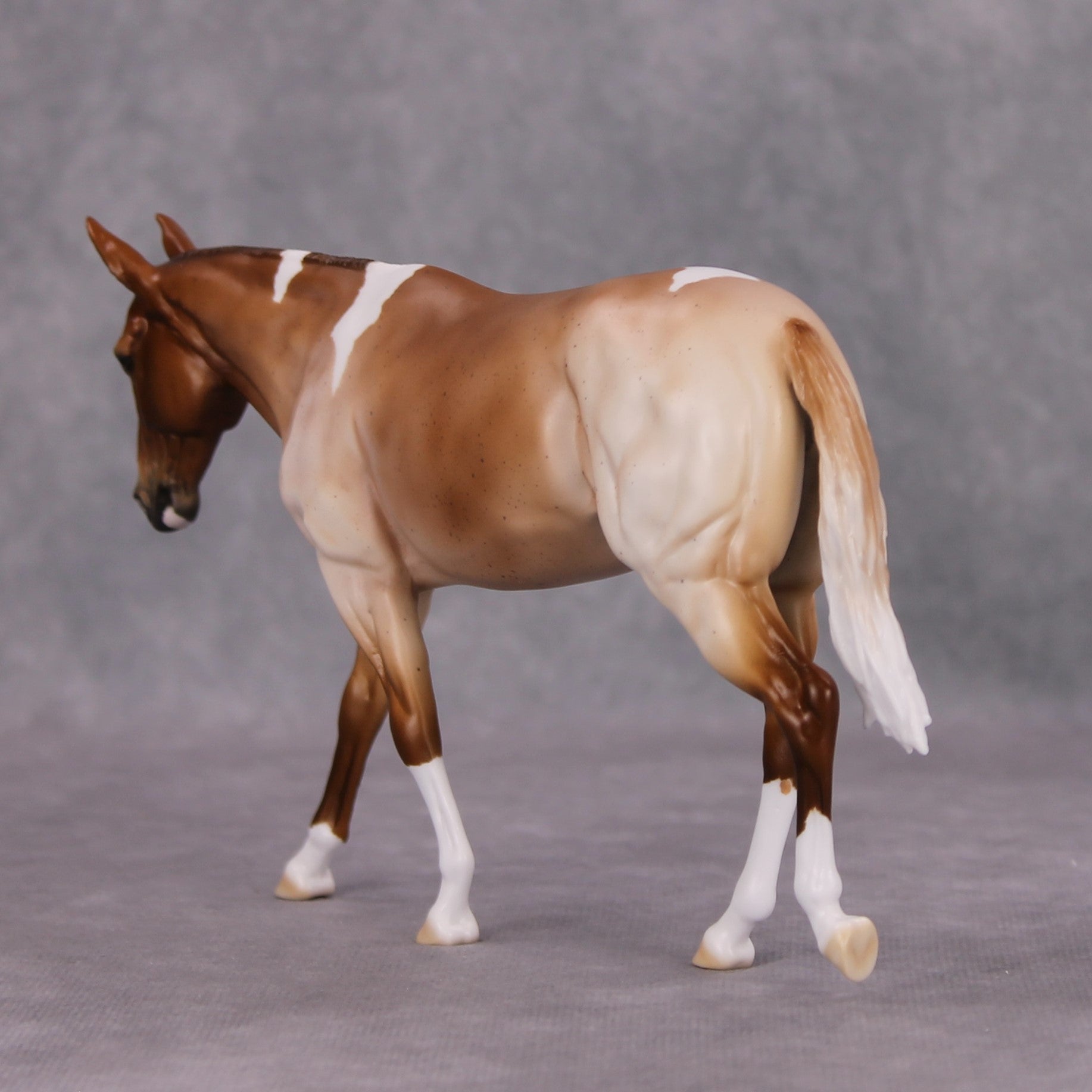 Cayenne OOAK Red Roan Pinto Pebble Mule By Ellen Robbins MM24 MHP Auction