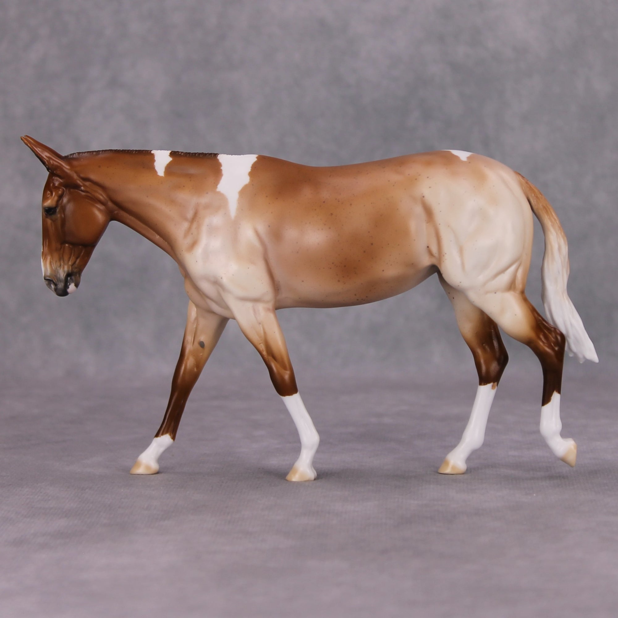 Cayenne OOAK Red Roan Pinto Pebble Mule By Ellen Robbins MM24 MHP Auction