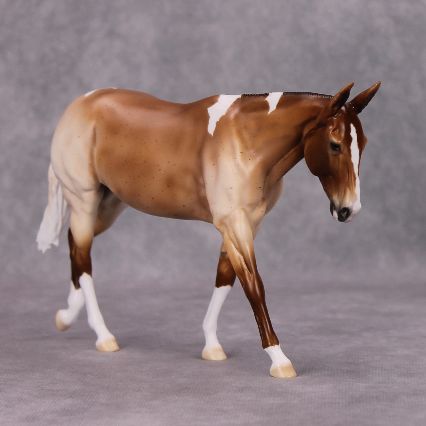 Cayenne OOAK Red Roan Pinto Pebble Mule By Ellen Robbins MM24 MHP Auction