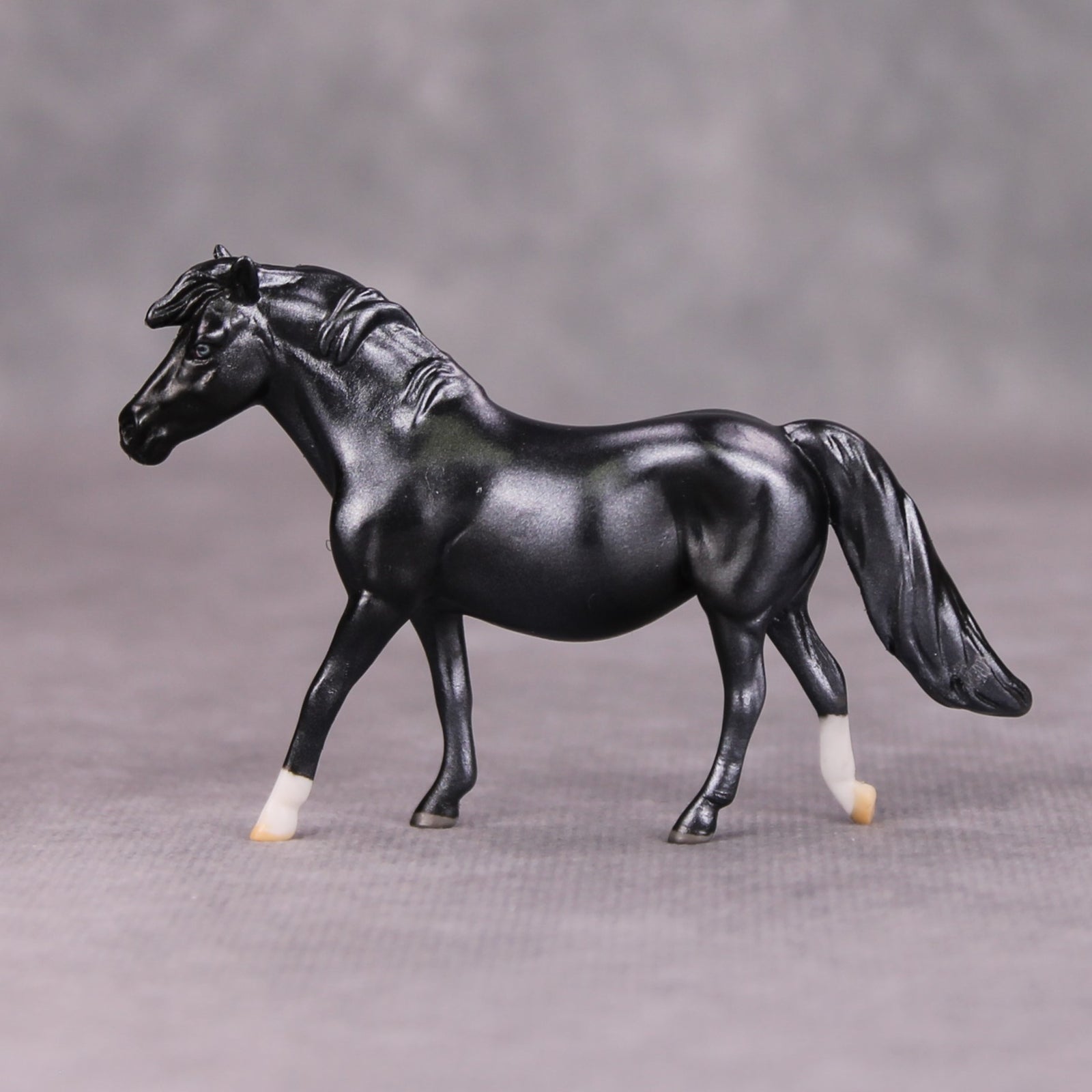 Thunder Snow OOAK Deco Lavender Steel Grey Chip Pony By Jamie Adamson MM24