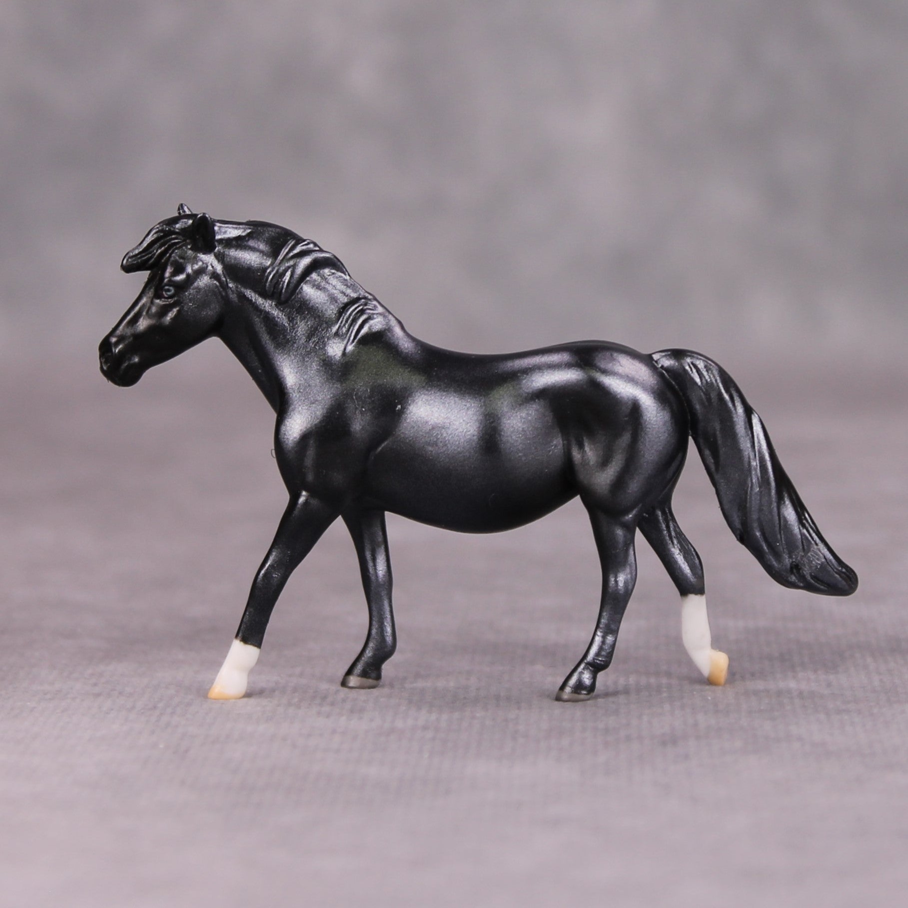 PREVIEW LISTING ONLY Thunder Snow OOAK Deco Lavender Steel Grey Chip Pony By Jamie Adamson MM24